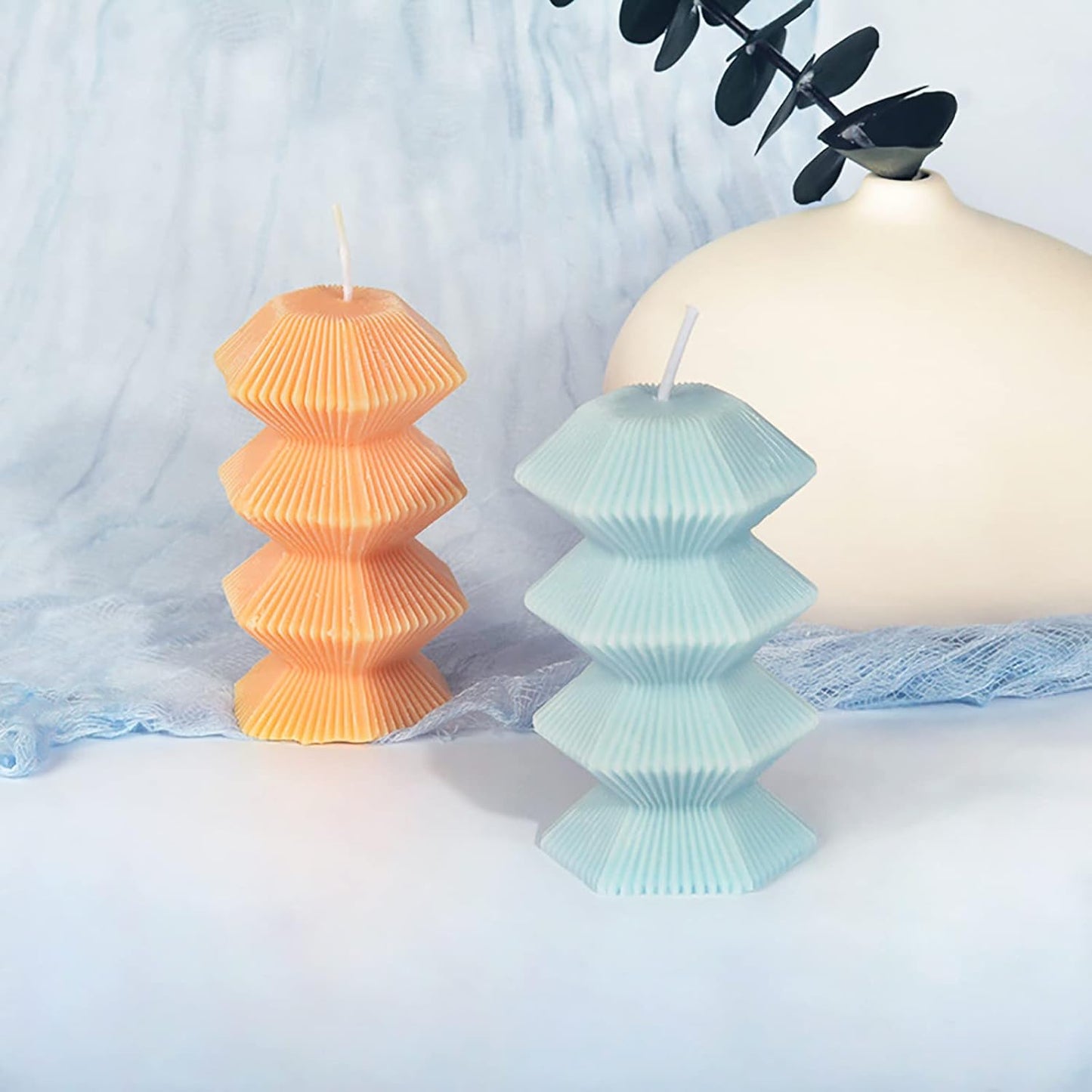 Flower Candle Mold - Cylinder & Irregular Shapes - 3D Silicone Mold for Resin Candle Making