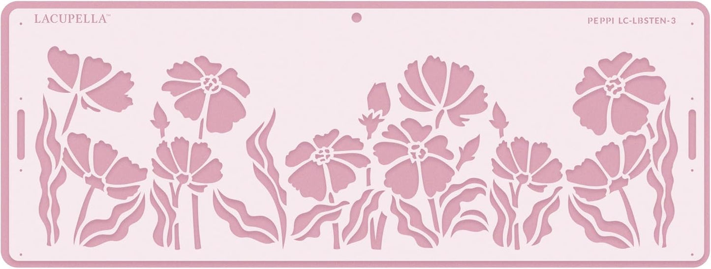 Long Border Cake Stencil, 4" x 12.75" (Peppi)