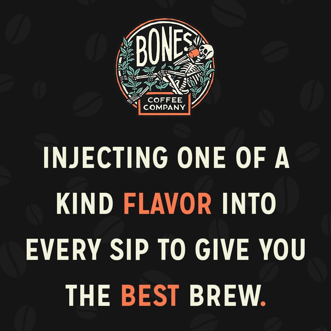 Bones Coffee Company Frankenbones, Hazelnut Chocolate Flavored Coffee Pods, Low Acid Medium Roast Single-Serve Bones Cups, Compatible with 1.0 & 2.0 K-Cups Brewers Coffee Maker, 12 Count