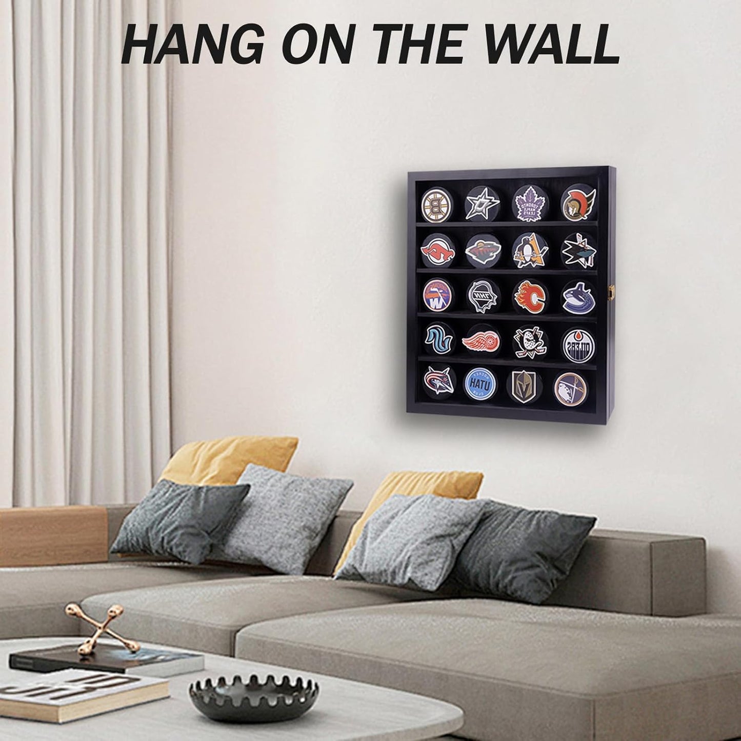 20pcs Hockey Puck Display Case,Puck Display Case,Hockey Puck Case Wall Mount,Hockey Puck Holder,Hockey Puck Display Box,Hockey Puck Shadow Box