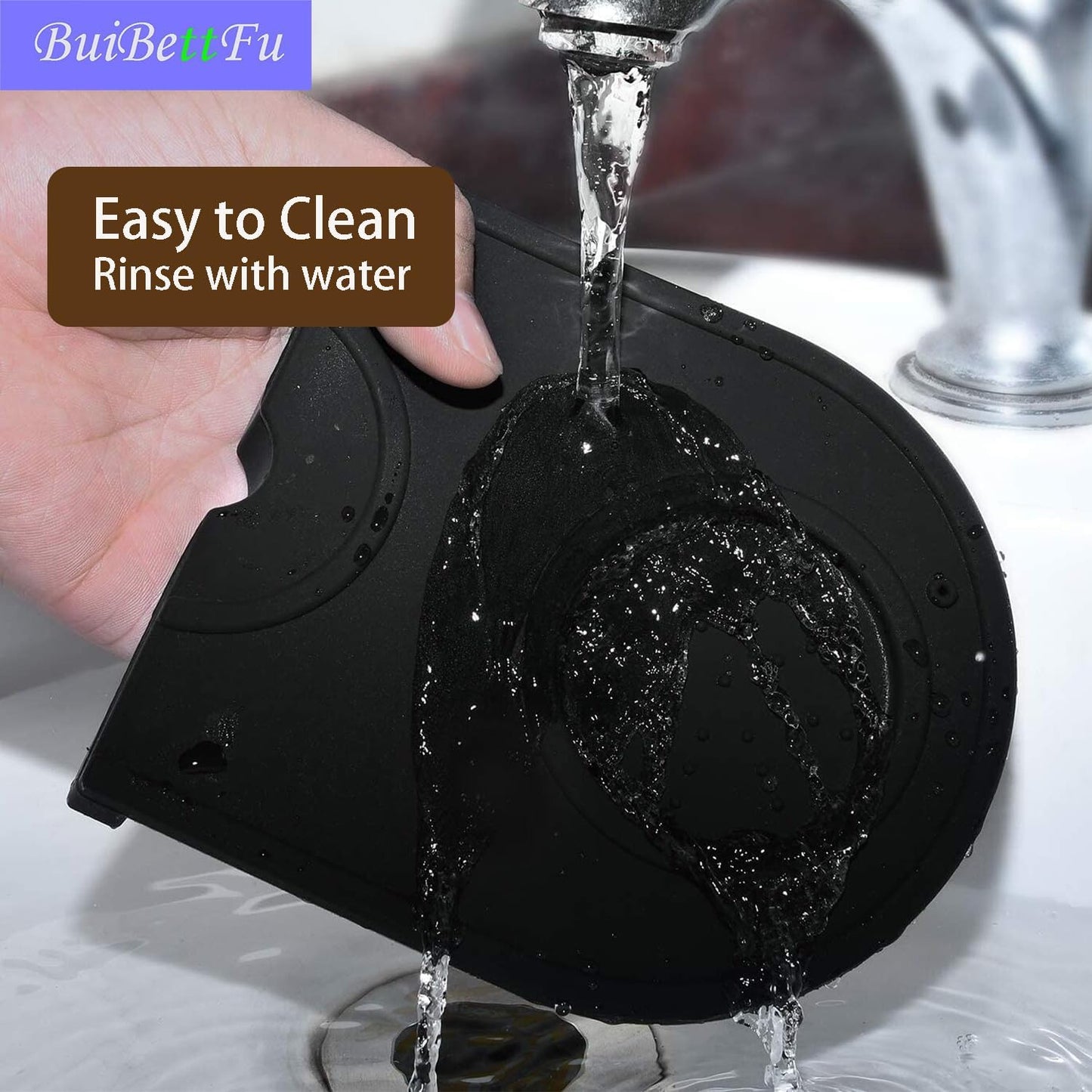 Coffee Knock Box Shock-Absorbent Durable Barista Style Knock Box With Removable Knock Bar and Non-Slip Base Gift Silicone Tamping Pad for Barista Tool Home Kitchen Bar Coffee Shop (Coffee Tamper Mat)