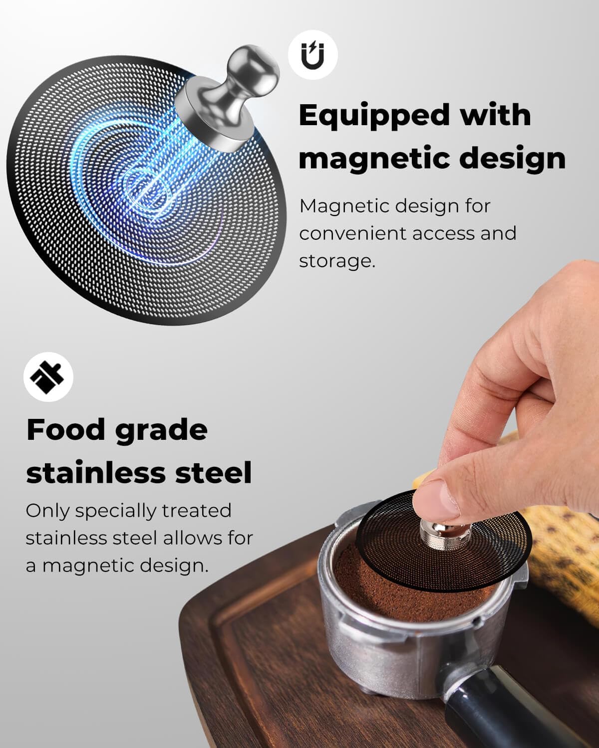 3 Pcs 58mm Espresso Puck Screen - 0.2mm Ultra Thin Espresso Puck, Metal Reusable Coffee Filter, Compatible with Espresso Machine 58mm Portafilter Basket (Black)