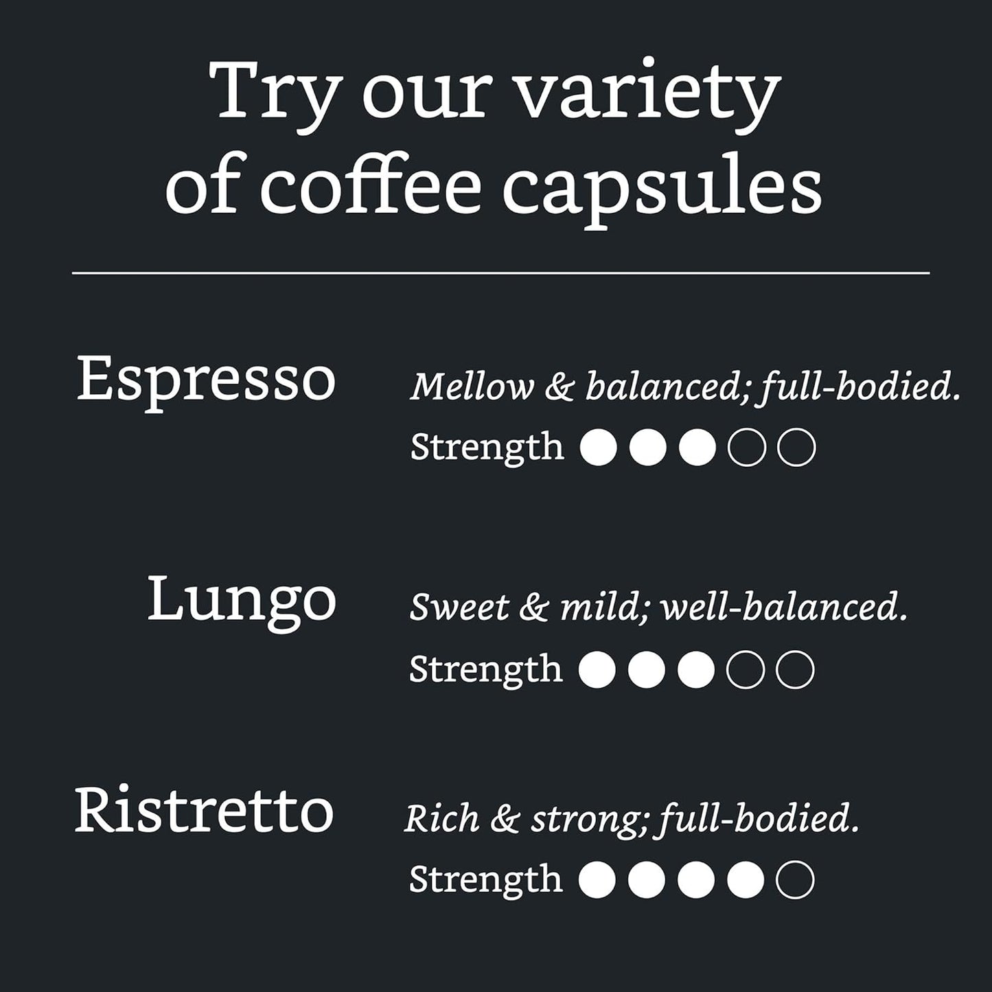 Amazon Brand - Solimo Lungo Capsules, Compatible with Nespresso Original Brewers, Medium Roast, 50 Count (Pack of 1)