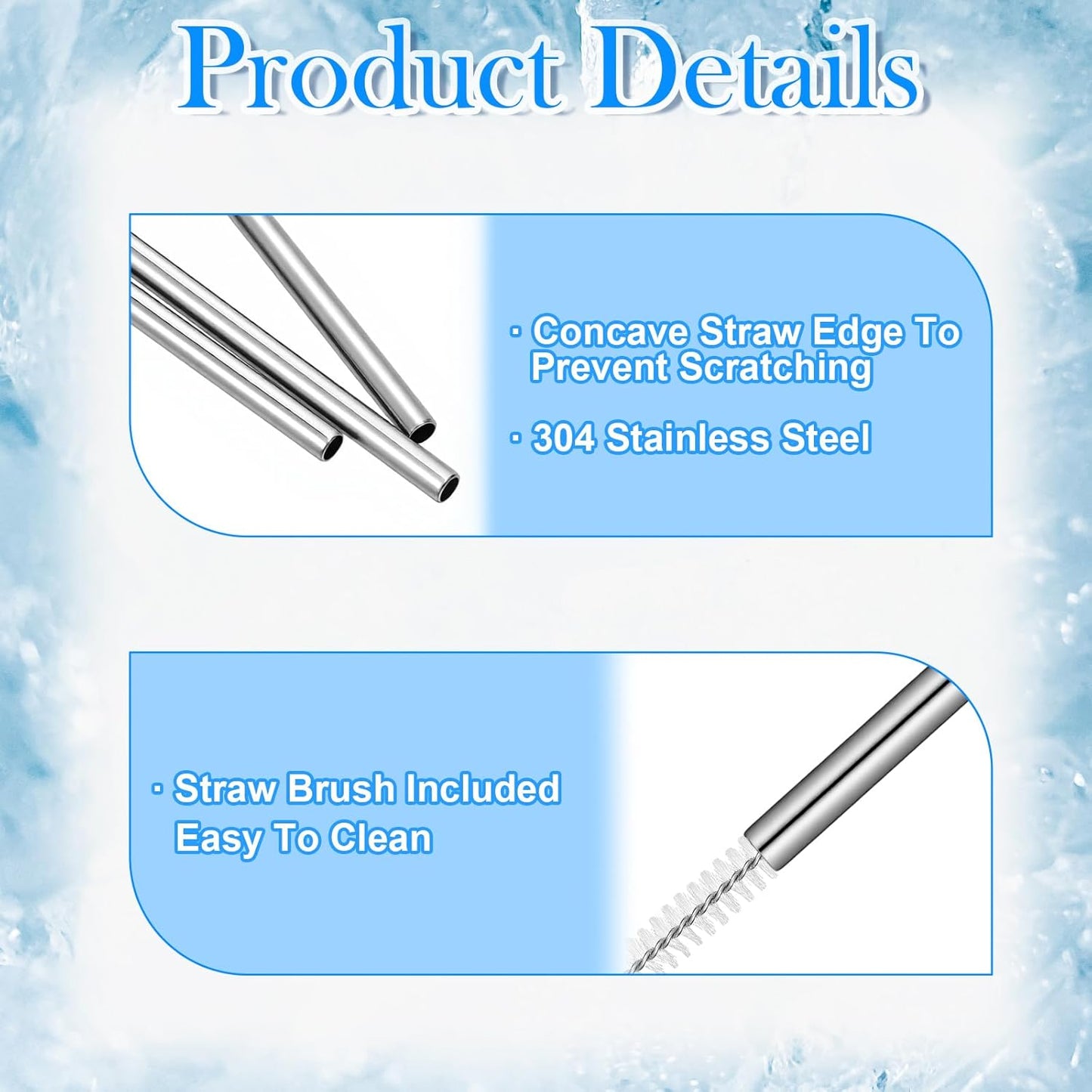 8 Pack 6 Inch Short Bent Metal Cocktails Straws, Stainless Steel Straws with 2 Cleaning Brush Portable Reusable Drinking Straw for Coffee Mugs Small Glasses Cups