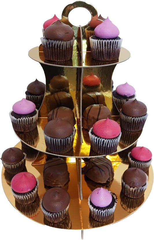 Gold Cupcake Stand, 3 Tier Cupcake Stand