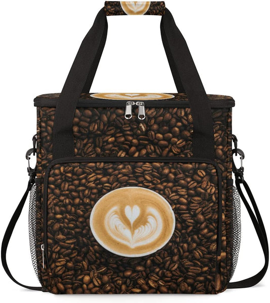 cfpolar Coffee Maker Carrying Case, Travel Storage Tote Bag Compatible with K-Mini or K-Mini Plus, Portable Single Serve Coffee Brewer Case with Pockets for K-Cup Pods