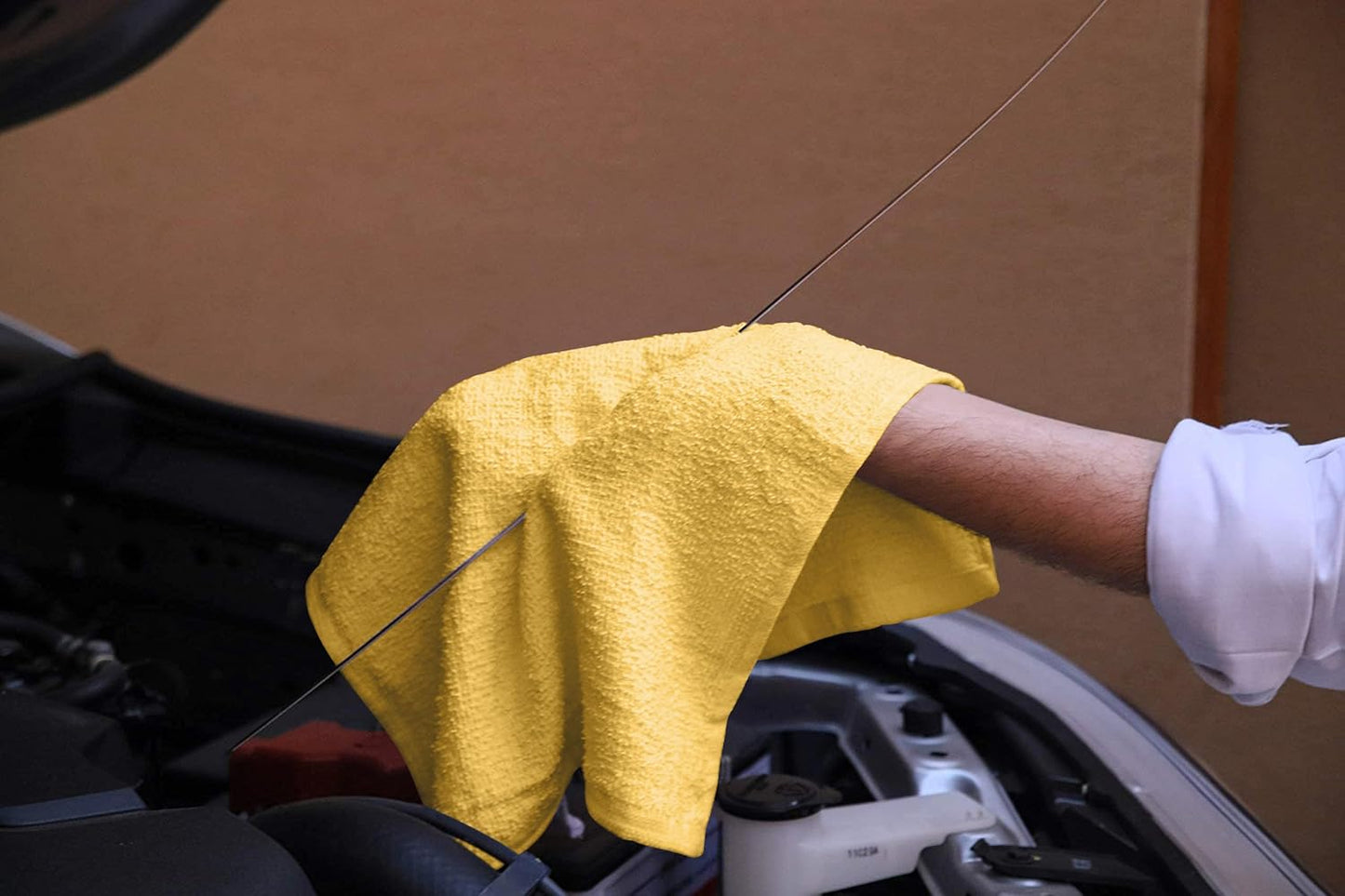 Avalon Towels Terry Bar Mop Towels (Value Pack of 60) Size 14"x17" – Absorbent and Durable, Multipurpose Cleaning Rags, Cotton Cleaning Cloths, Terry Cloth Rags, Reusable Shop Rag (Yellow)