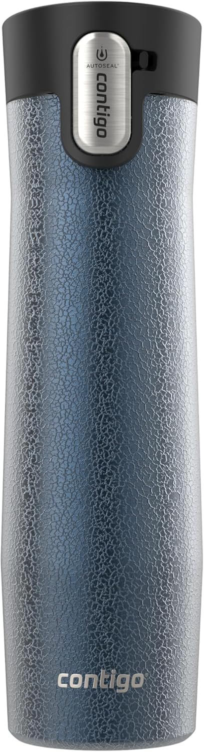 Contigo® AUTOSEAL® West Loop Vacuum-Insulated Stainless Steel Travel Mug with Easy-Clean Lid, 24 oz, Crystal Blueberry