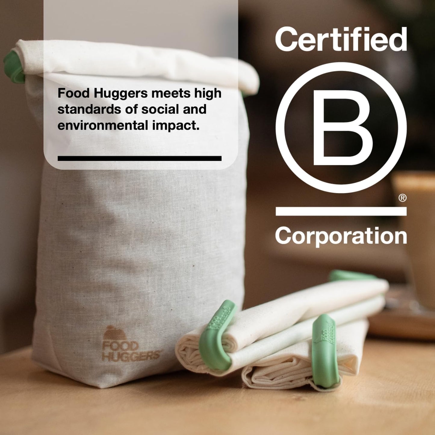 Food Huggers Sustainable Coffee Storage| Bulk Bean Bag | Eco-Friendly, Zero-Waste | BPA-Free, Dishwasher Safe Silicone | Ideal for Groceries, Food | Reusable, Large (1pc)