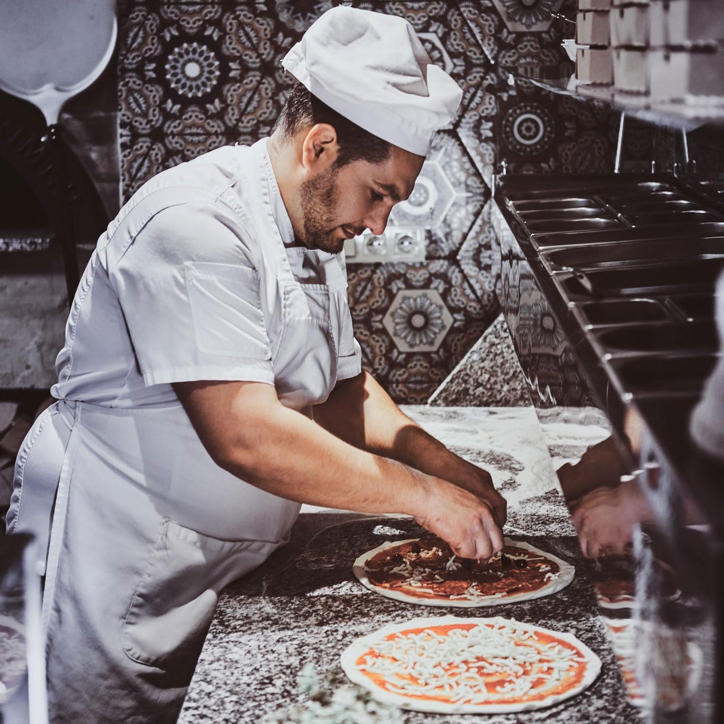 lepni.me Chefs Aprons | Cooking Baking Grilling for Home Restaurant | Premium Kitchen Aprons with Double Pocket for Men Women