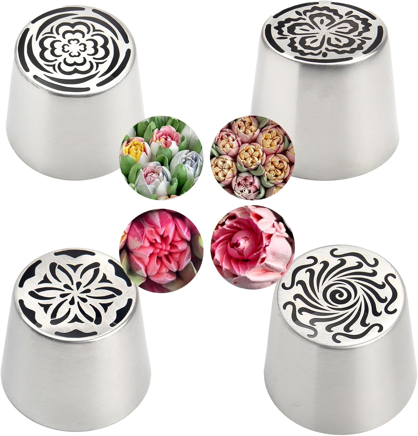 Extra Large Russian Piping Tips Cake Decorating Kit for Buttercream Roses 3D Floral Designs Baker Tools for Wedding Birthday Cakes Cupcakes Cookies