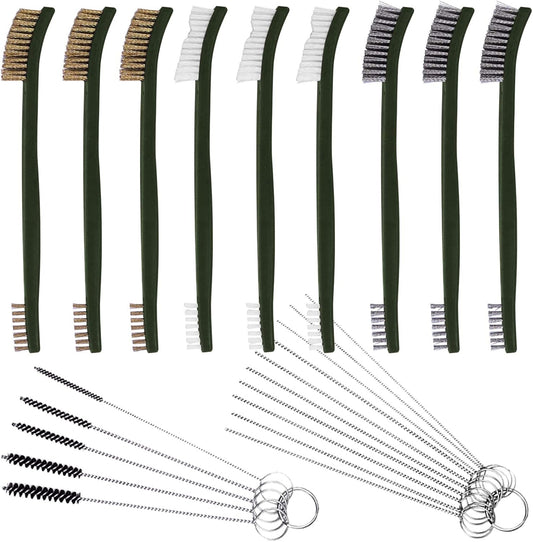 9pcs Wire Brush with Carburetor Cleaning Kit for Car,3pcs Brass Brush,3pcs Steel Brushes,3pcs Nylon Brushes