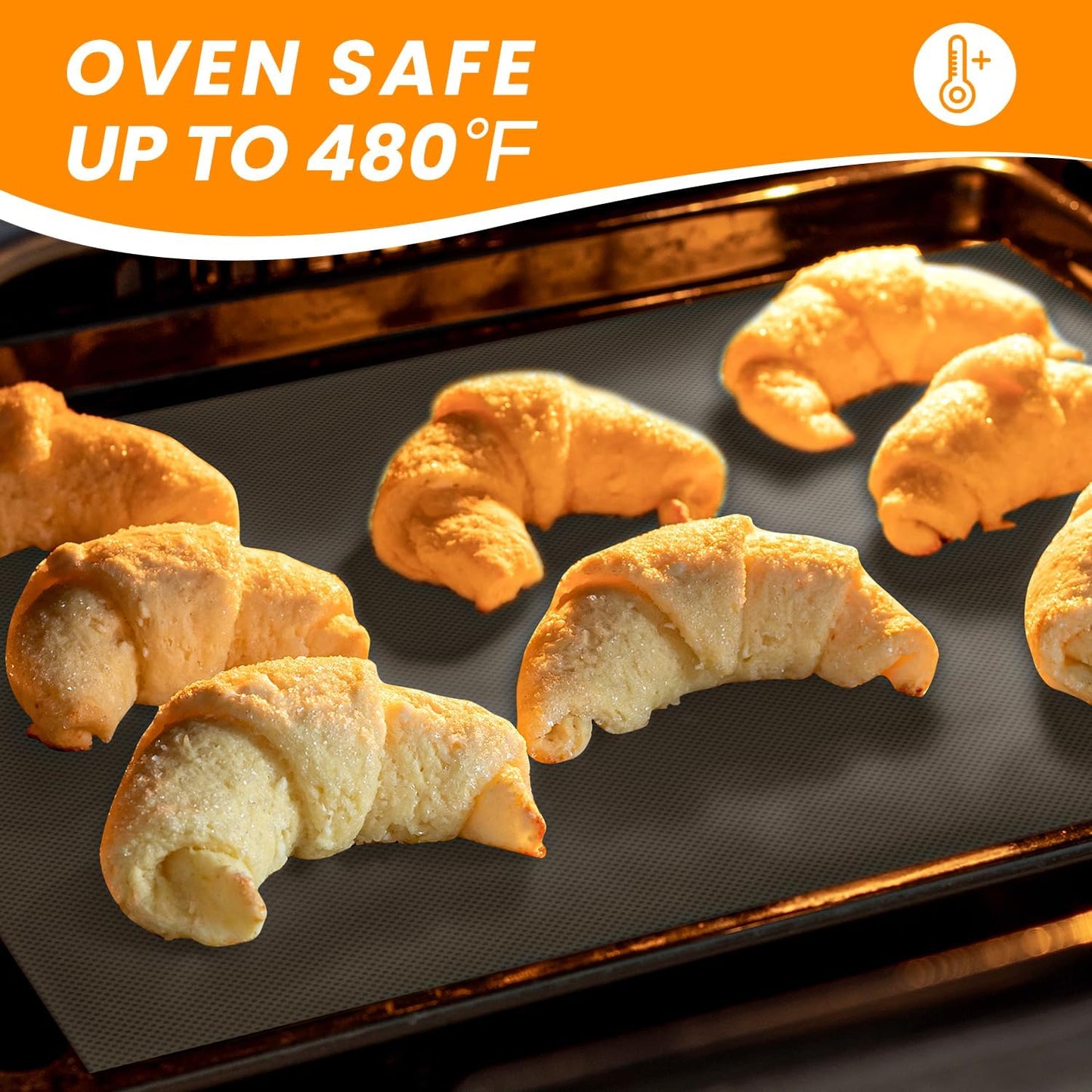 Silicone Baking Mat Roll, Non Stick Heat Resistant Silicone Baking Mats, Pastry Mat, No Slip Reusable Freeze Dryer Mat, Countertop Protector Mat, Cut to size fit different Sharp Oven Pans Dishes Tins