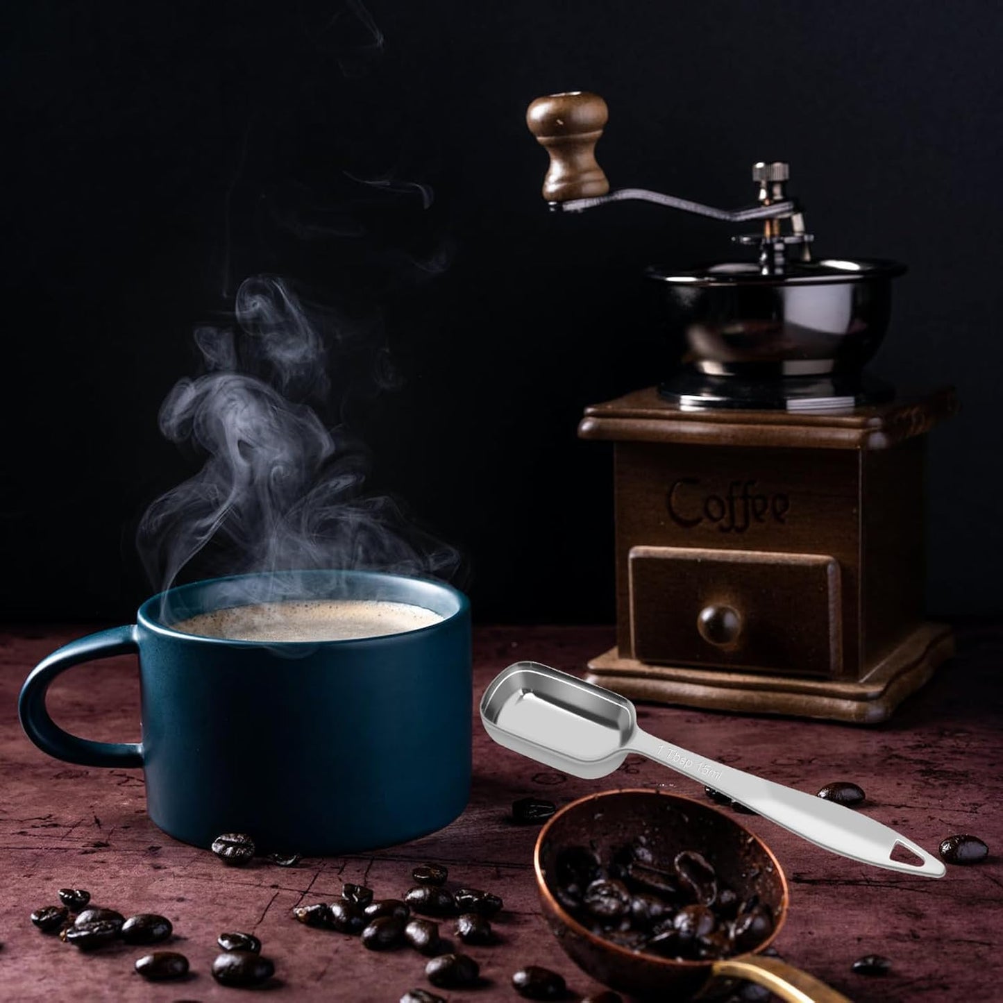 2 Pcs 1 Teaspoon(5 mL | 1 Tsp | 1/3 Tbsp | 5 cc | 1/6 oz) Stainless Steel Single Measuring Spoon, Long Handle Metal Measuring Spoon, Kitchen Gadgets for Cooking & Baking