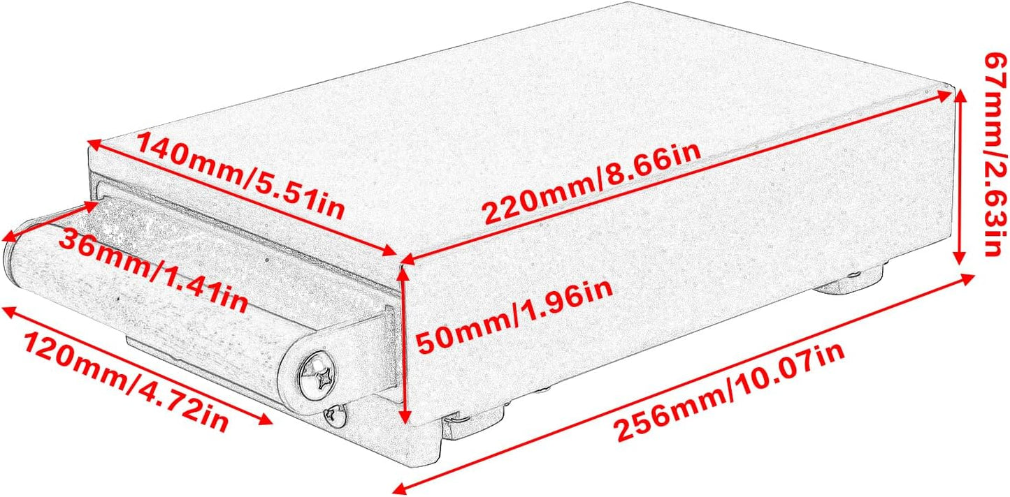 Espresso Knock Box Drawer, Stainless Steel Coffee Grounds Container with Wood Handle, Removable Rubber Knock Bar and Non-Slip Base, Mini 10.07 x 5.51 x 2.63 inch (Black)