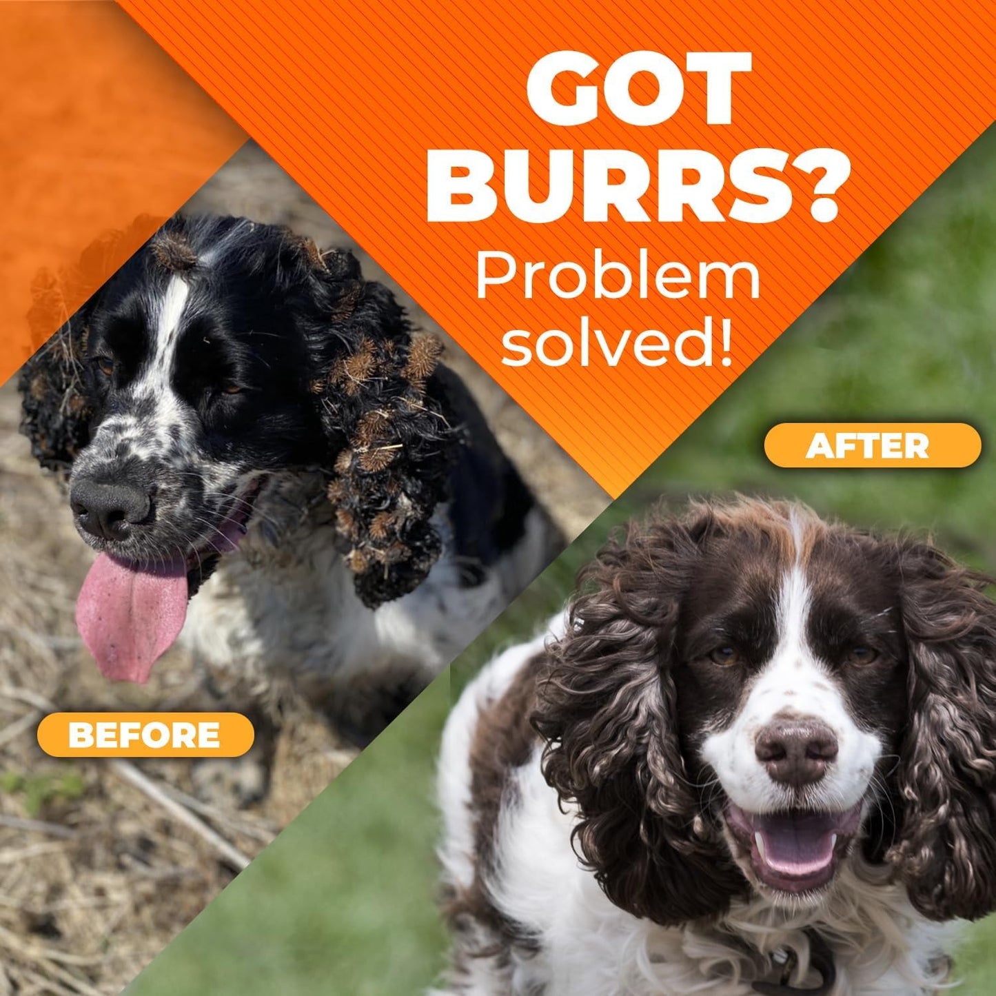 Burr Removal Tool for Dogs, Clothes, Horses and Hunting Gear - Multi-Purpose Deburring Accessory for Removing Sticky Burrs (Tan)