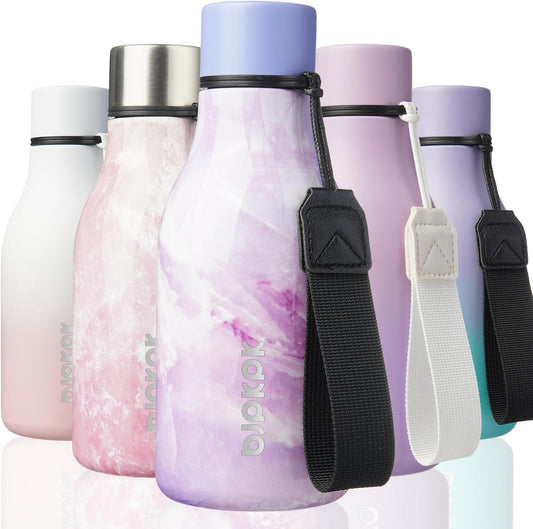 BJPKPK Insulated Water Bottles, 12oz Stainless Steel Metal Water Bottle with Strap, BPA Free Leak Proof Thermos, Mugs, Flasks, Reusable Water Bottle for Sports & Travel, Dawn
