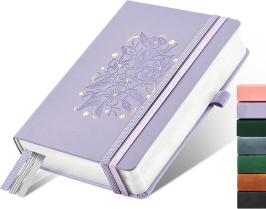 &And Per Se Lined Journal Notebook for Women&Men with Pattern, 365 Pages, 5.7'' x 8'' 100GSM Thick Paper, A5 Journals for Writing (Lavender)