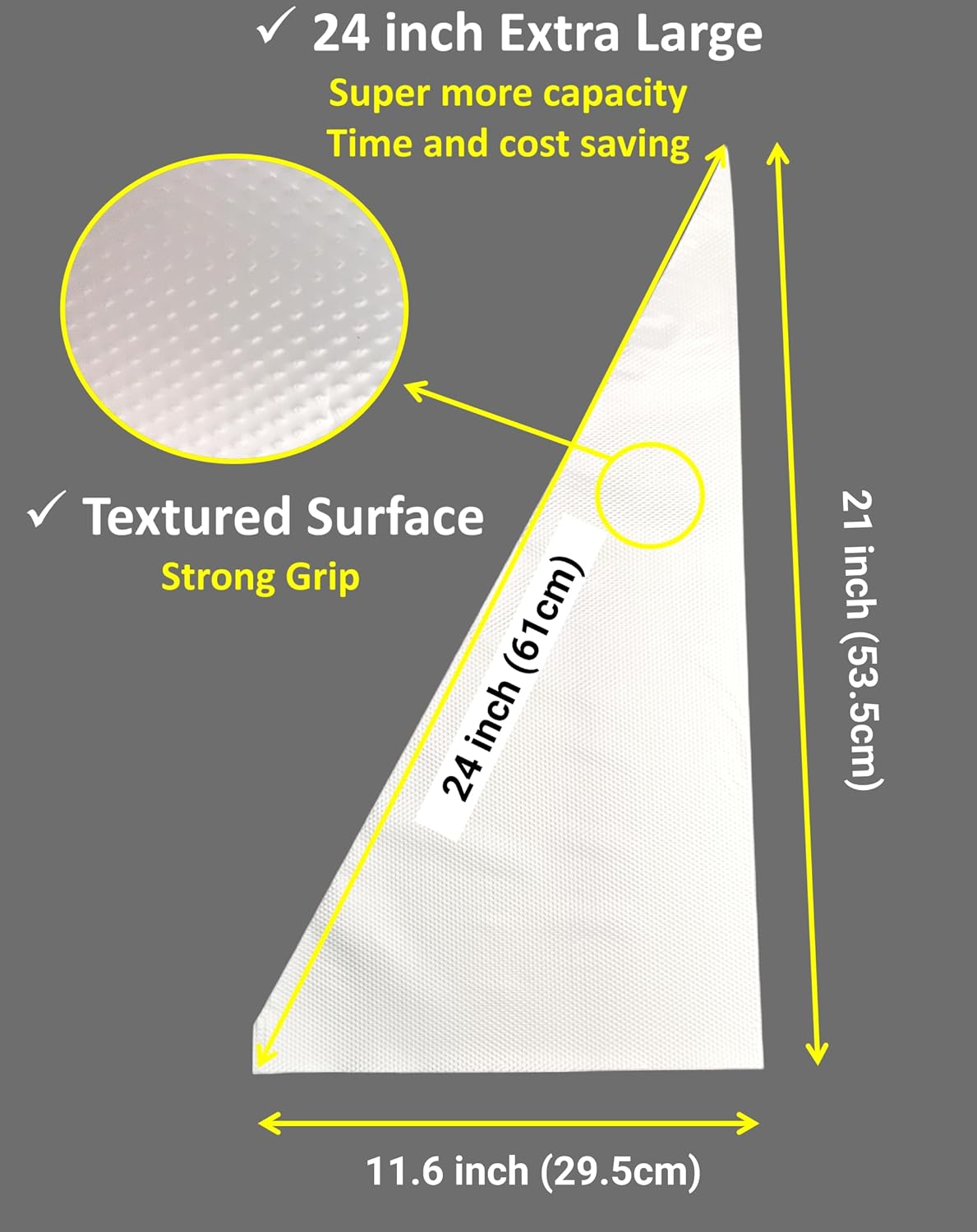 24 Inch Extra Large Piping Bags,100 Pack Disposable Pastry Bags,Thick Anti-Burst Icing Piping Pastry Bags For Frosting Decorating Cake Cupcake Cookie (24 Inch-100 Pack)