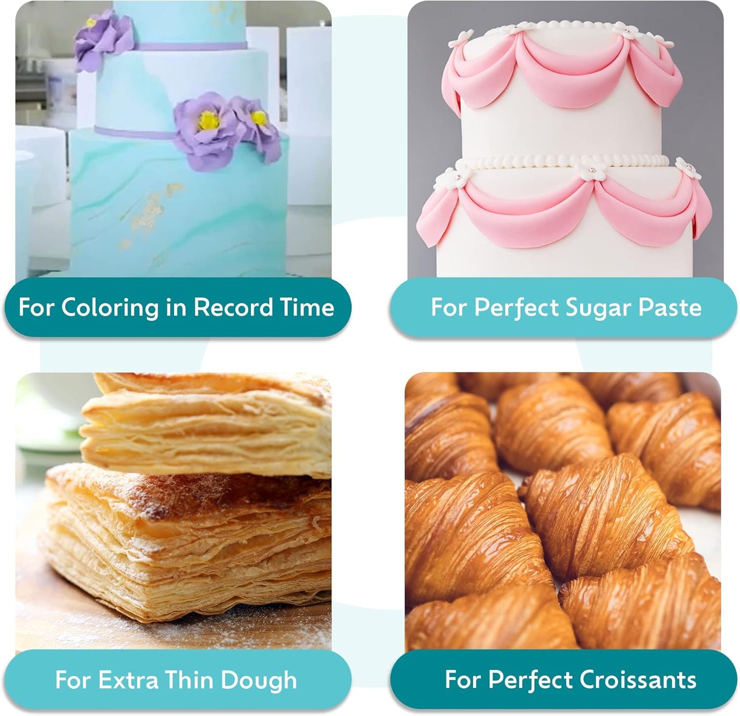 Manual Dough Sheeter Machine - Sfogliafacile NSF Manual Pasta Maker Machine for Icing, Marzipan and Puff Pastry | Easy Install Dough Sheeter Machine for Home or Small Commercial Kitchens