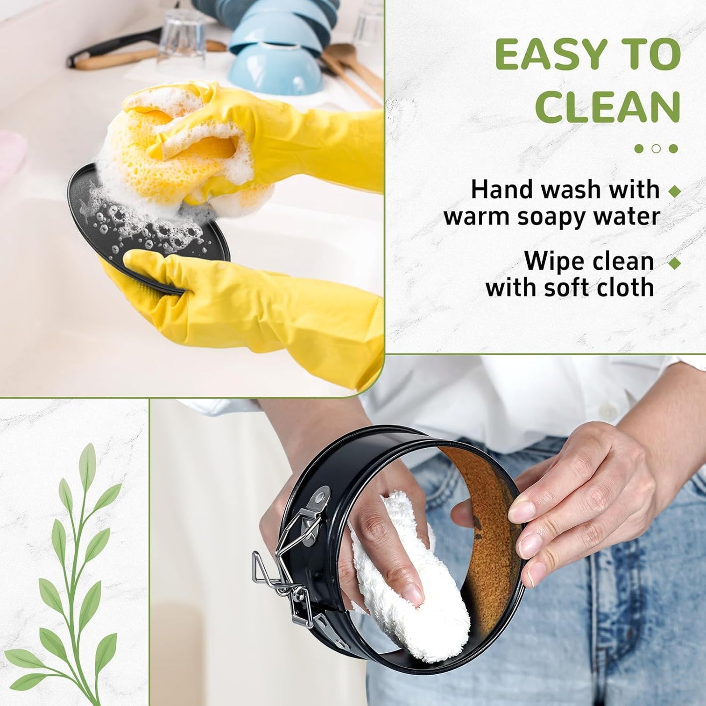 Springform Pan Set of 3 Pcs (4"/7"/9"), Non-stick Cheesecake Pans with Removable Bottom, Round Spring Form Cake Pans Set for Cheesecake, Cheese Cake Pans For Baking