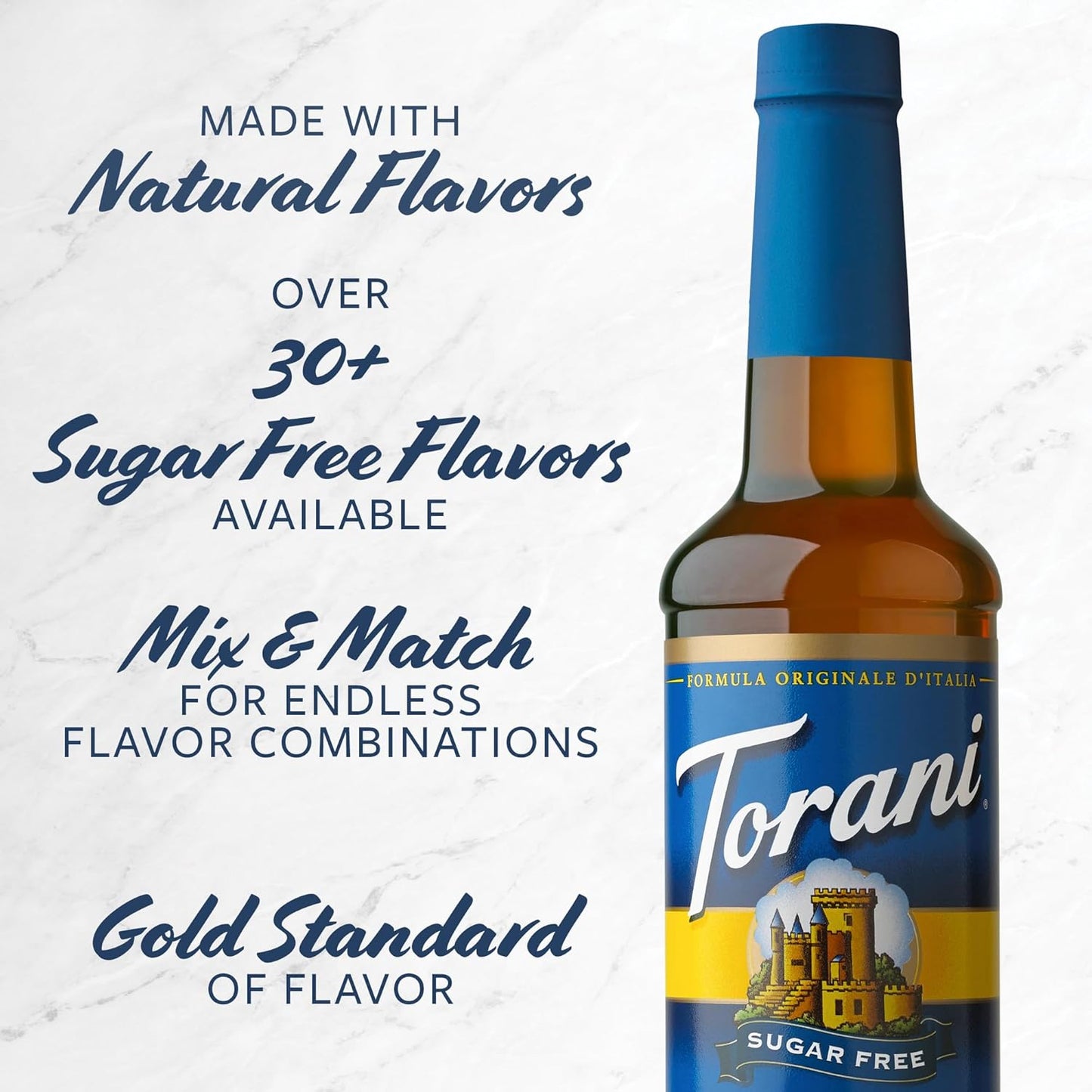 Torani Sugar Free Syrup, Soda Flavors Variety Pack, 25.4 Ounce (Pack of 4)