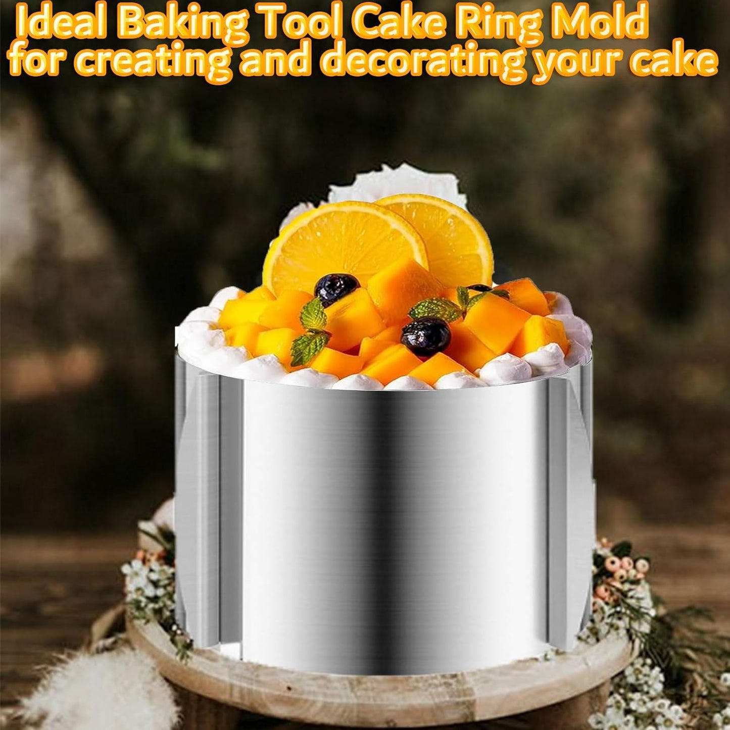 DATANYA Cake Rings Mousse Mold Adjustable 6 to12 Inch Stainless Steel Round Cake Molds for Baking Pastry, Cake Baking Supplies