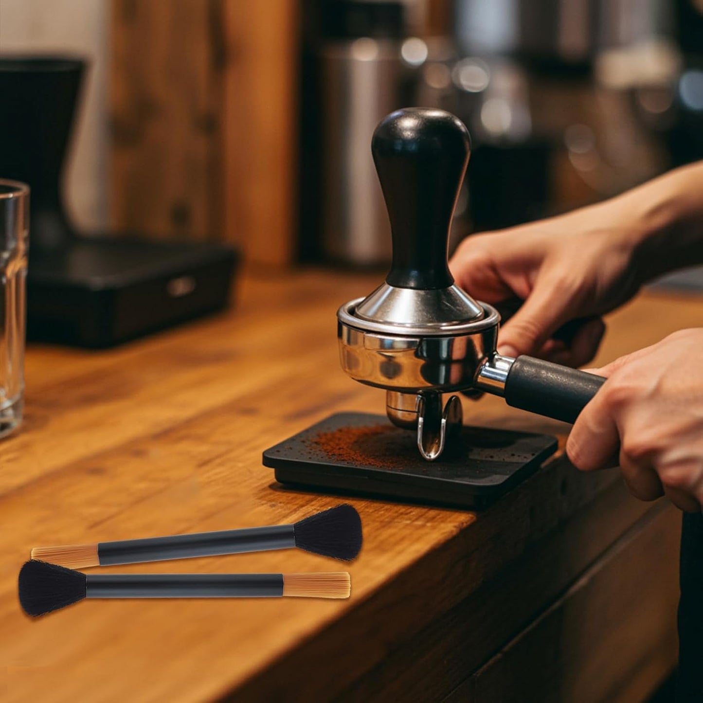 2 PCS Coffee Grinder Brush, Washable Grinder Cleaning Brushes/Plastic Barista Brush Head Espresso Machine Brushes for Barista Tools, Coffee Pot Cleaner, Kitchen Accessories