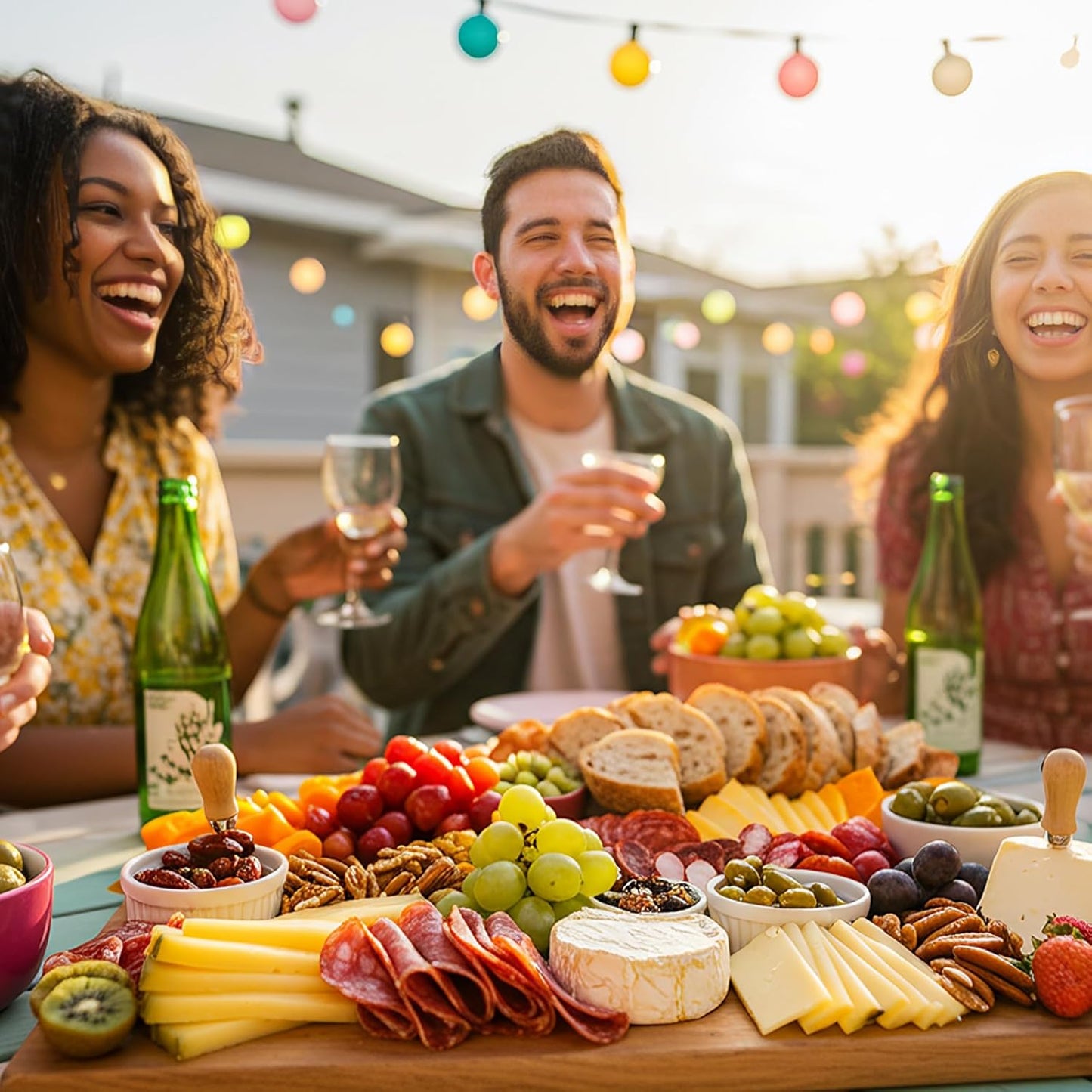 Nuenen 40 Pcs Wood Cutting Board with Handle 15.7 x 7.8 Inch Acacia Bamboo Wooden Serving Kitchen Chopping Boards for Pizza, Bread, Cheese, Charcuterie, Fruit, Vegetables (Acacia)