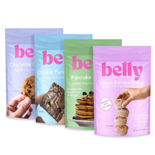 Belly Gluten-Free Collagen Variety Pack | High-Protein Brownies, Cookies, Banana & Pancakes | Grain-Free Dairy-Free Nut-Free | Healthy Sancks For Adults & Kids | Women-Owned Business | Variety Pack