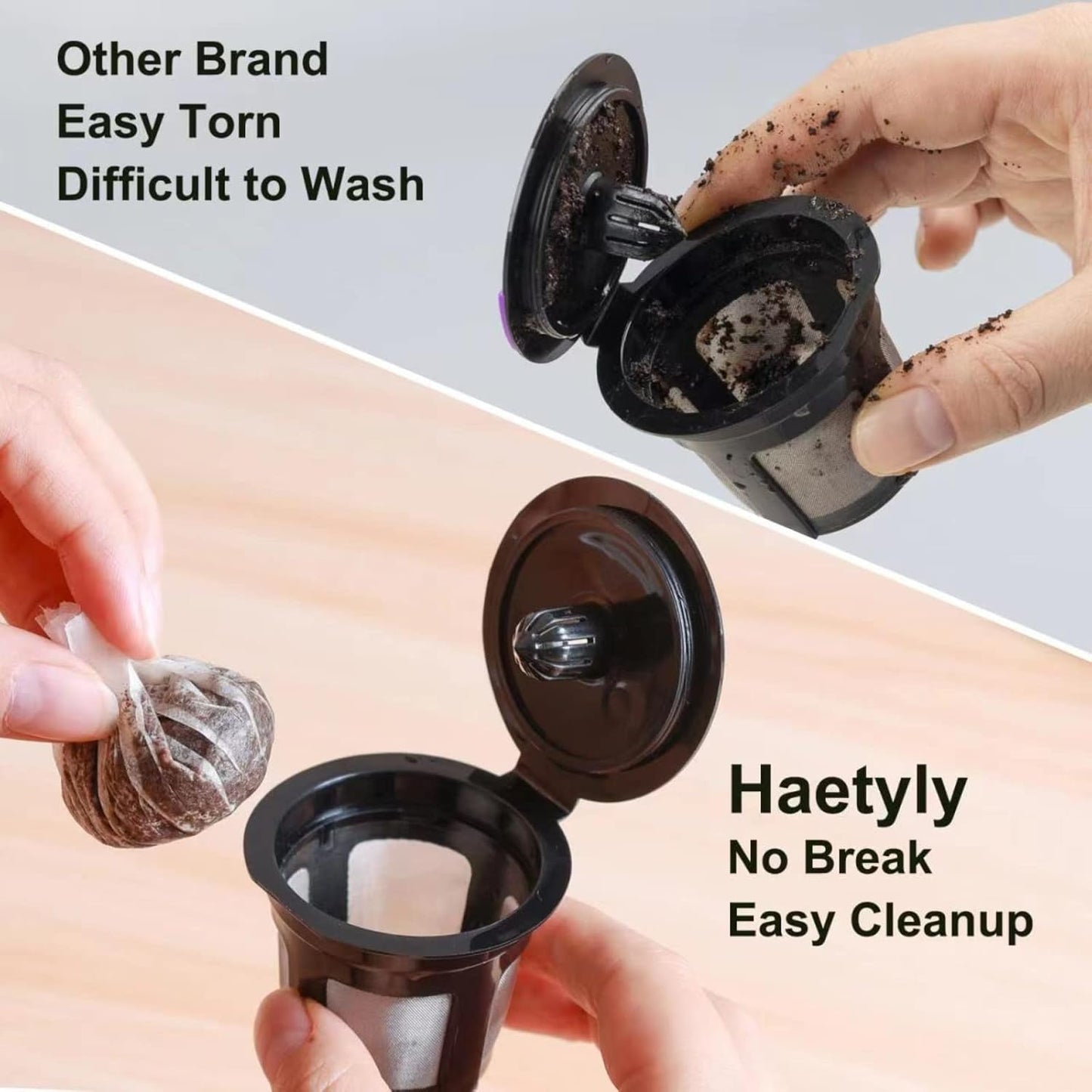 300 Count Paper Filters with 2 Pack Reusable K Cup Coffee Pods,Compatible with Keurig Single Serve Coffee Maker 2.0 & 1.0