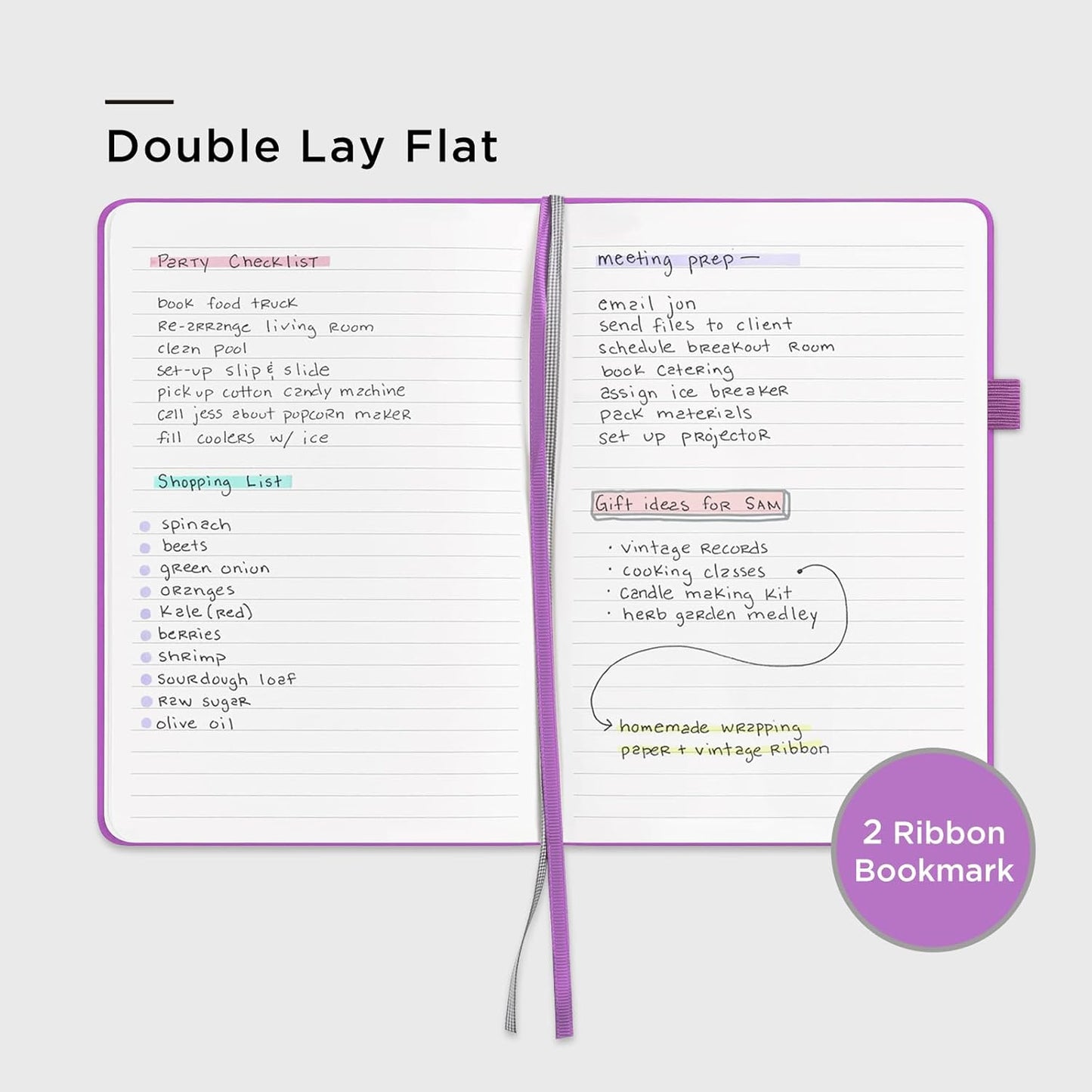 &And Per Se Lined Journal Notebook, 160 Pages, A5 5.7 x 8 inches College Ruled Thick Paper Notebook Journals for Writing, Hardcover Notebooks for Women Men Office School (1 Pack, Violet)