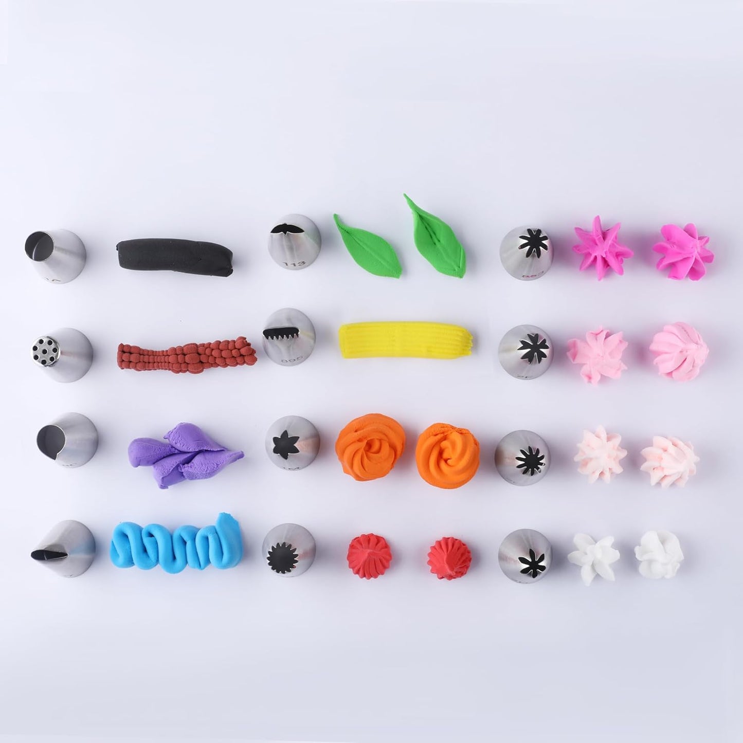 12PCS Piping Tips Set, Food Grade and Premium Stainless Steel Large Piping Tips for Baking Cupcakes, Cake Decorating, Pastries, Sturdy and Long-lasting