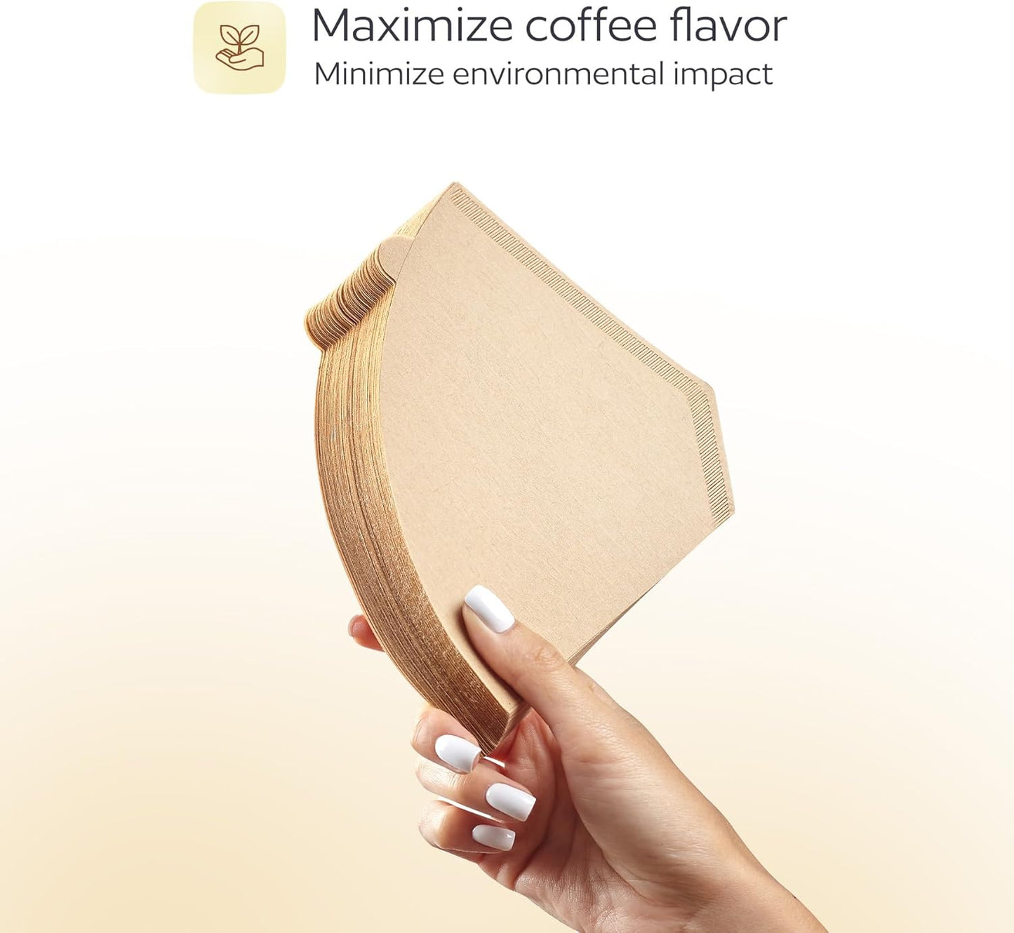 200 Pcs #4 Unbleached Paper Coffee Filters for Cuisinart, Ninja, BLACK+DECKER & other 8-12 Cup Coffee Makers - Perfect for Pour Over and Drip Coffee