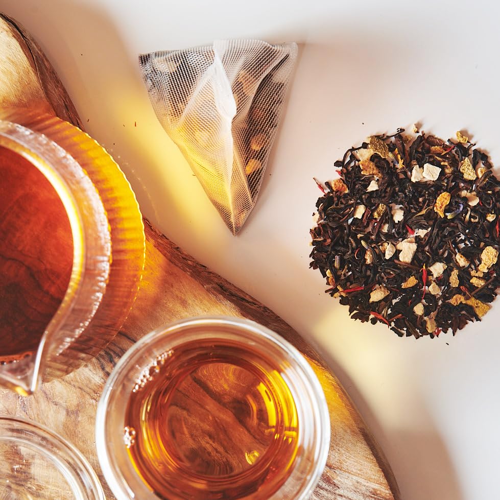 Grace Farms Organic Darjeeling Sunrise Black Tea, 50 Sachet Pouch | Darjeeling & Orange | Fairtrade & Kosher |Gives Back 100% of Profits