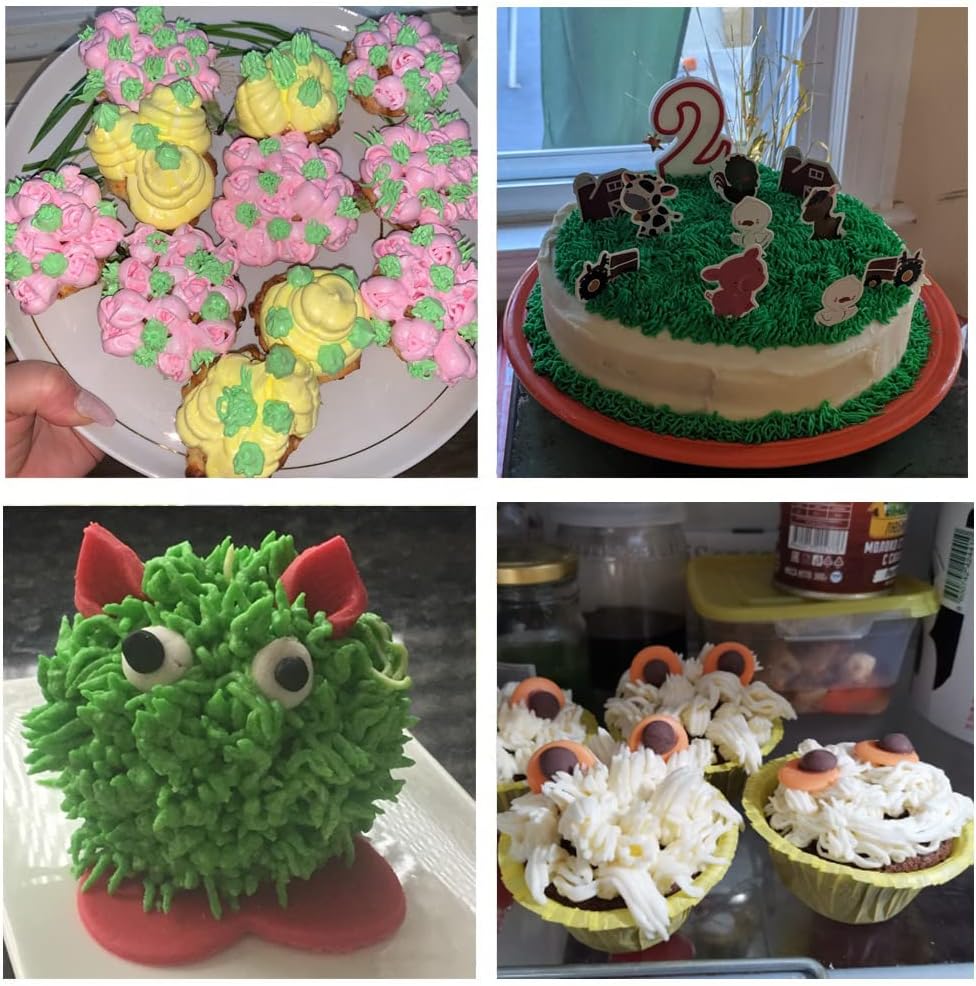 Grass Tips for Cake Decorating,Grass Icing Piping Tips with 233 234 29 Decorating Tips for Frosting