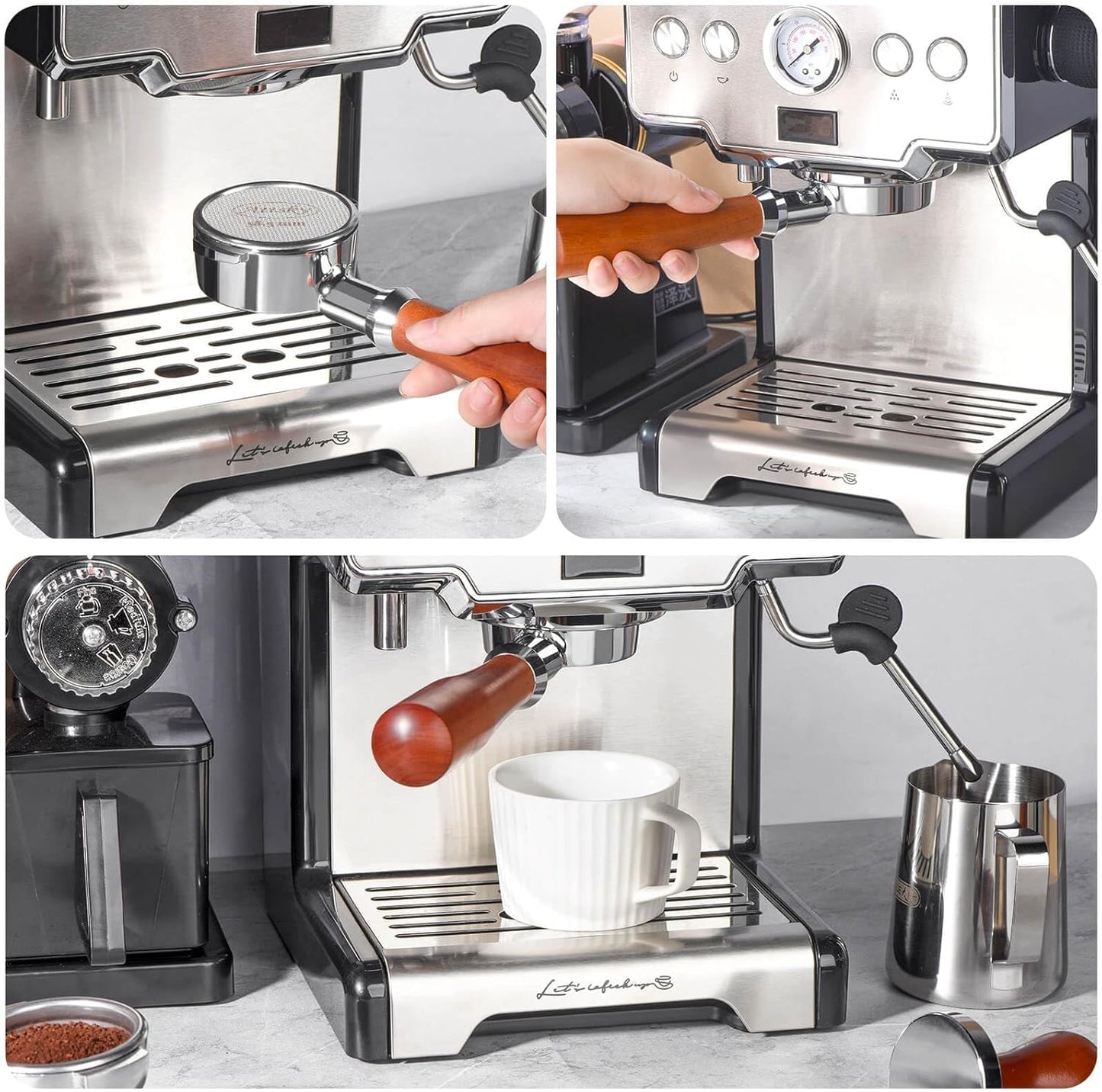 58.5mm Espresso Puck Screen, Espresso Filter for 58mm Portafilter Filter Basket, Reusable Espresso Screen with 1.7mm Thickness 150μm 316 Stainless Steel