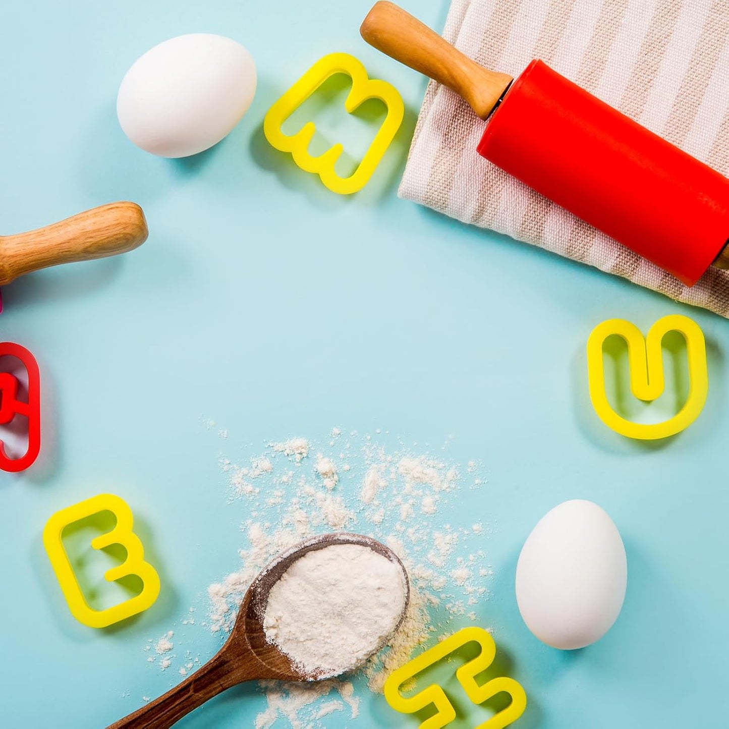 HARFINGTON Silicone Rolling Pins for Baking 9 Inch Wooden Handle Non Stick Rolling Pin Small Roller Playdough Rolling Pins for Dough Pizza Pastry Fondant Kitchen, Orange