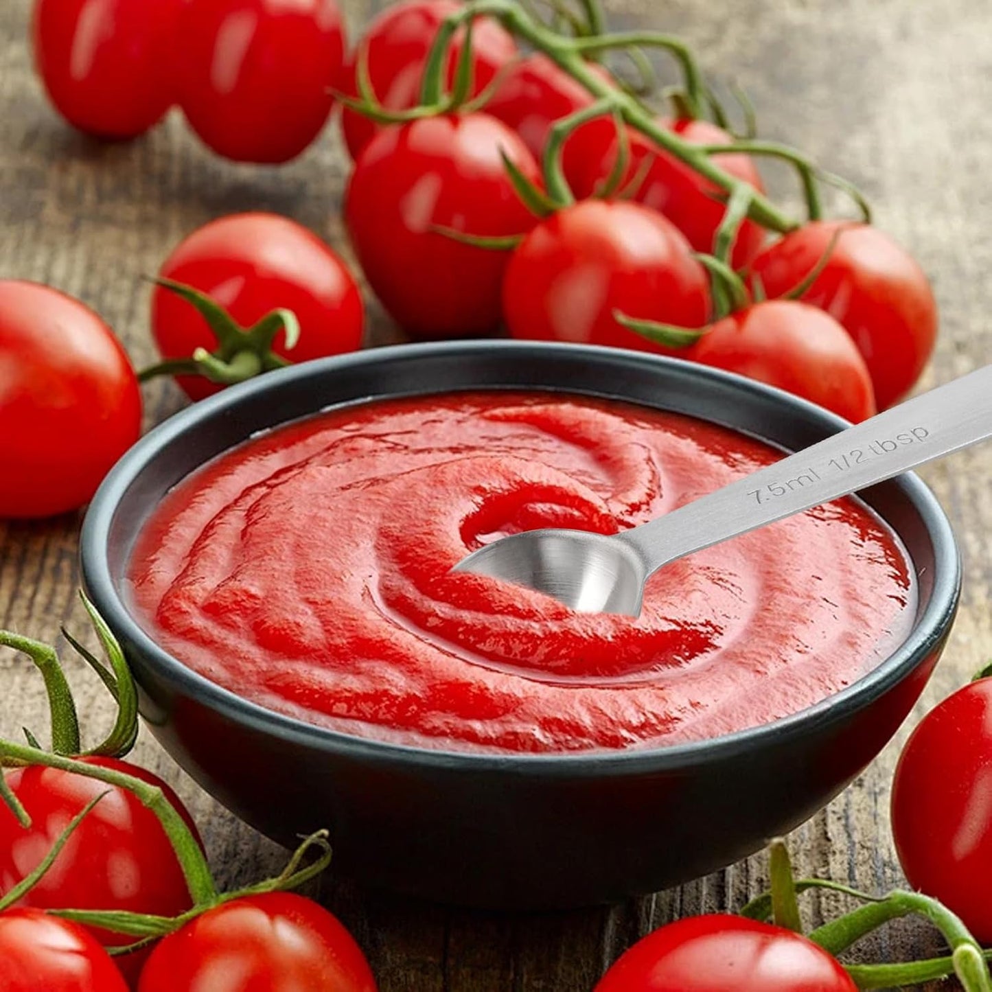 2 Pcs Measuring Spoons Tablespoon Measuring Spoon Set Food Grade Stainless Steel Measuring Teaspoon for Kitchen Cooking(1TSP/5ml, 1/2TBSP/7.5ml)