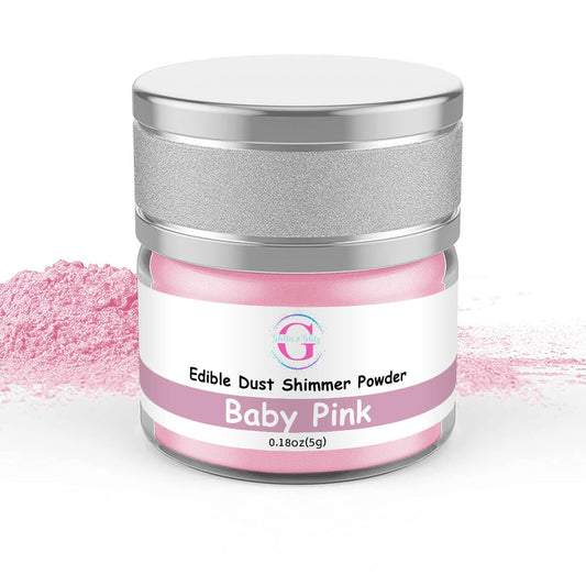 Glitter & Glitz Edible Glitter for Drinks - Premium Drink Glitter Edible Dust for Cocktails, Baking, Brew, Champagne - Luster Dust and Cocktail Glitter - Edible Glitter for Drinks Decoration (Baby Pink, 5Grams)