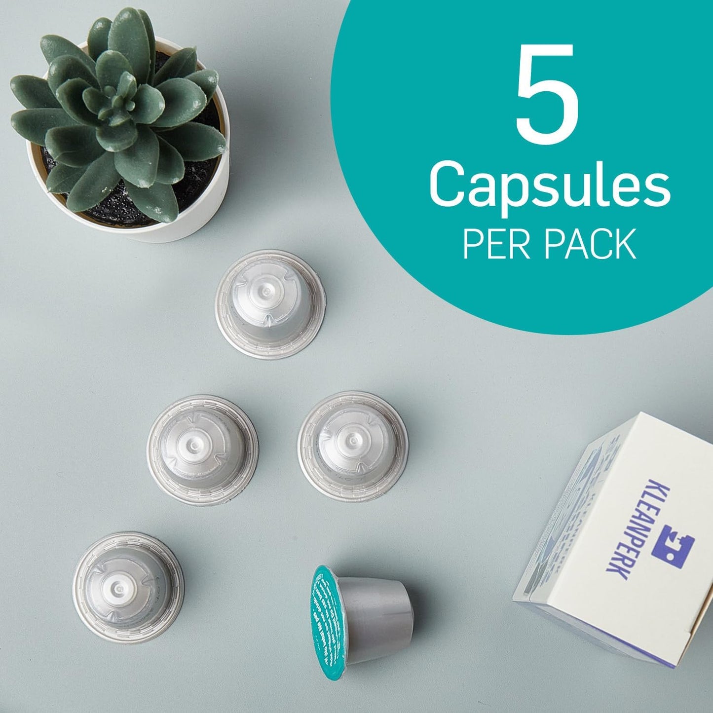 5 Cleaning Pods I Compatible With Nespresso Original Line Machines I Cleaning Kit for Better Tasting Coffee I Coffee Machine Cleaner I Easy and Safe to Use