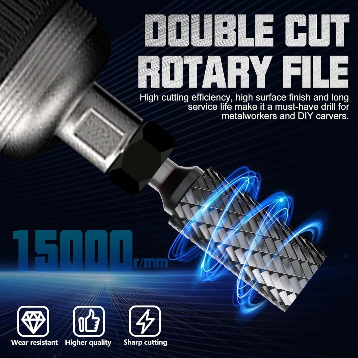 CATITO Cylinder Die Grinder Bit, Cut Carbide Rotary Burr for Steel, Wood and Metal Working, Engraving, polishing and Cleaning