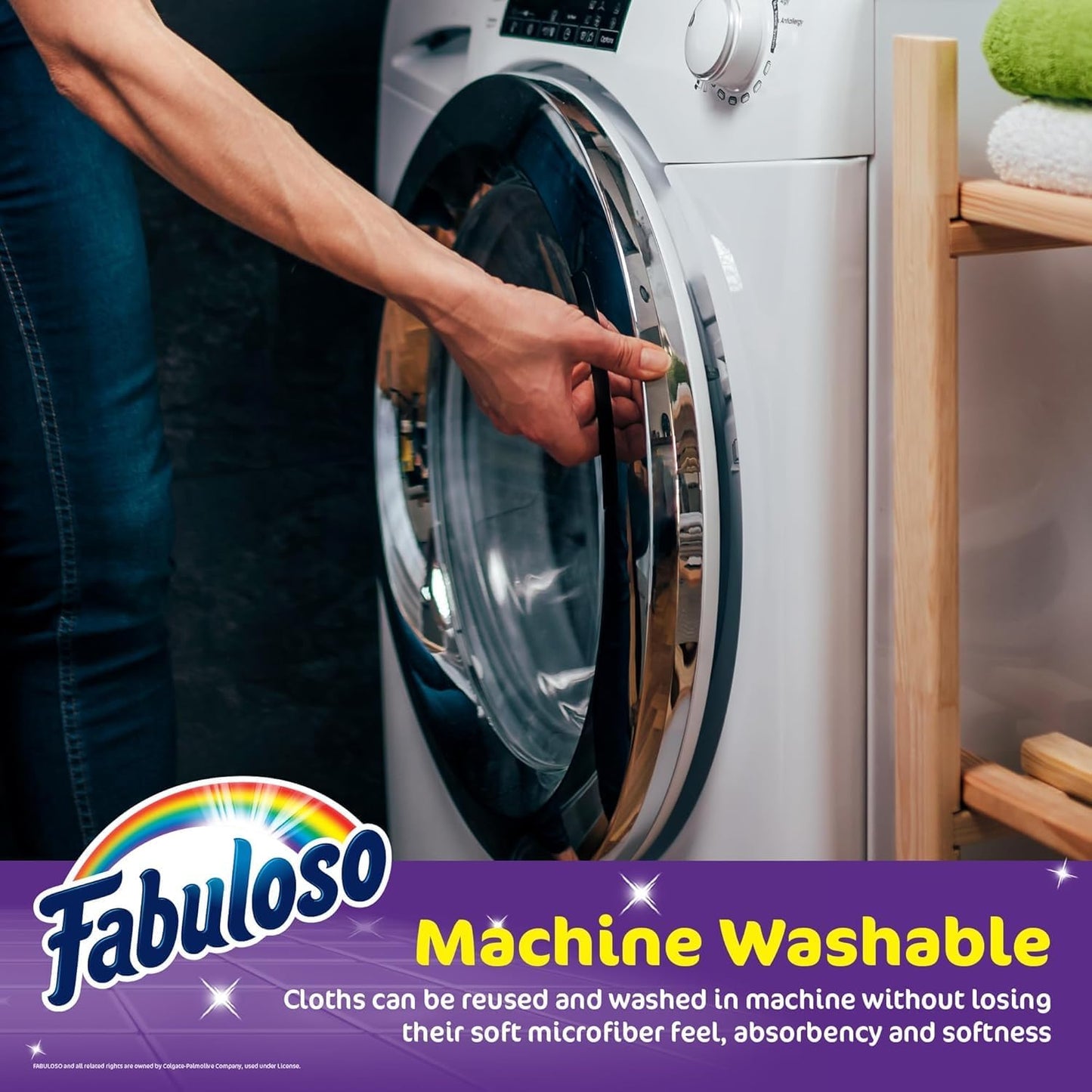 Fabuloso Microfiber Cleaning Cloths, Rainbow - Lint-Free, Scratch-Free Cleaning Cloths for Surfaces and Wood Furniture - Dustless Cloth for Bold and Bright Cleaning Experience, 24 Count - 2 Pack