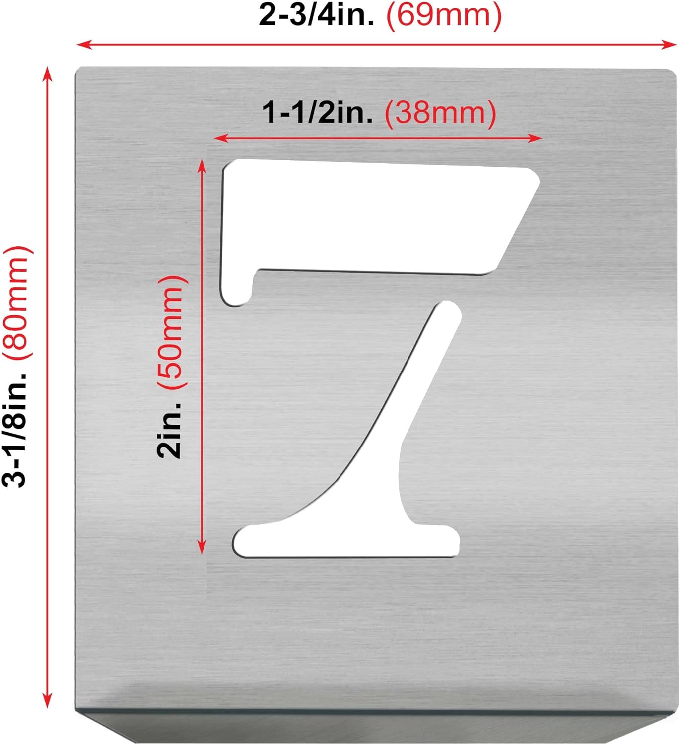 HAUTMEC Vintage Aluminum Numbers Stencils, 0 to 9 Aluminum Stencils & Holder, 2"(50mm) Numbers, Shop Stencil, Advertising Stencilling, Craft-Printing, Reusable HD00002