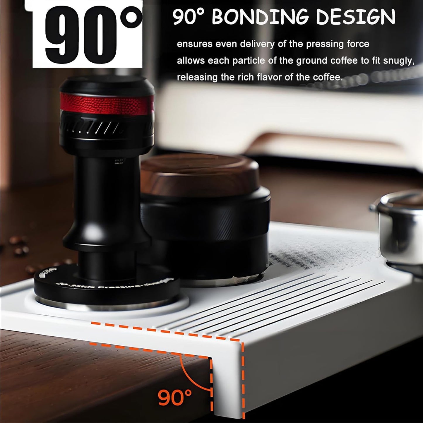 Espresso Tamping Mat – Food Grade Silicone Coffee Tamper Pad with Portafilter Slots, Heat Resistant, Anti-Slip, Waterproof Tamping Station for Baristas