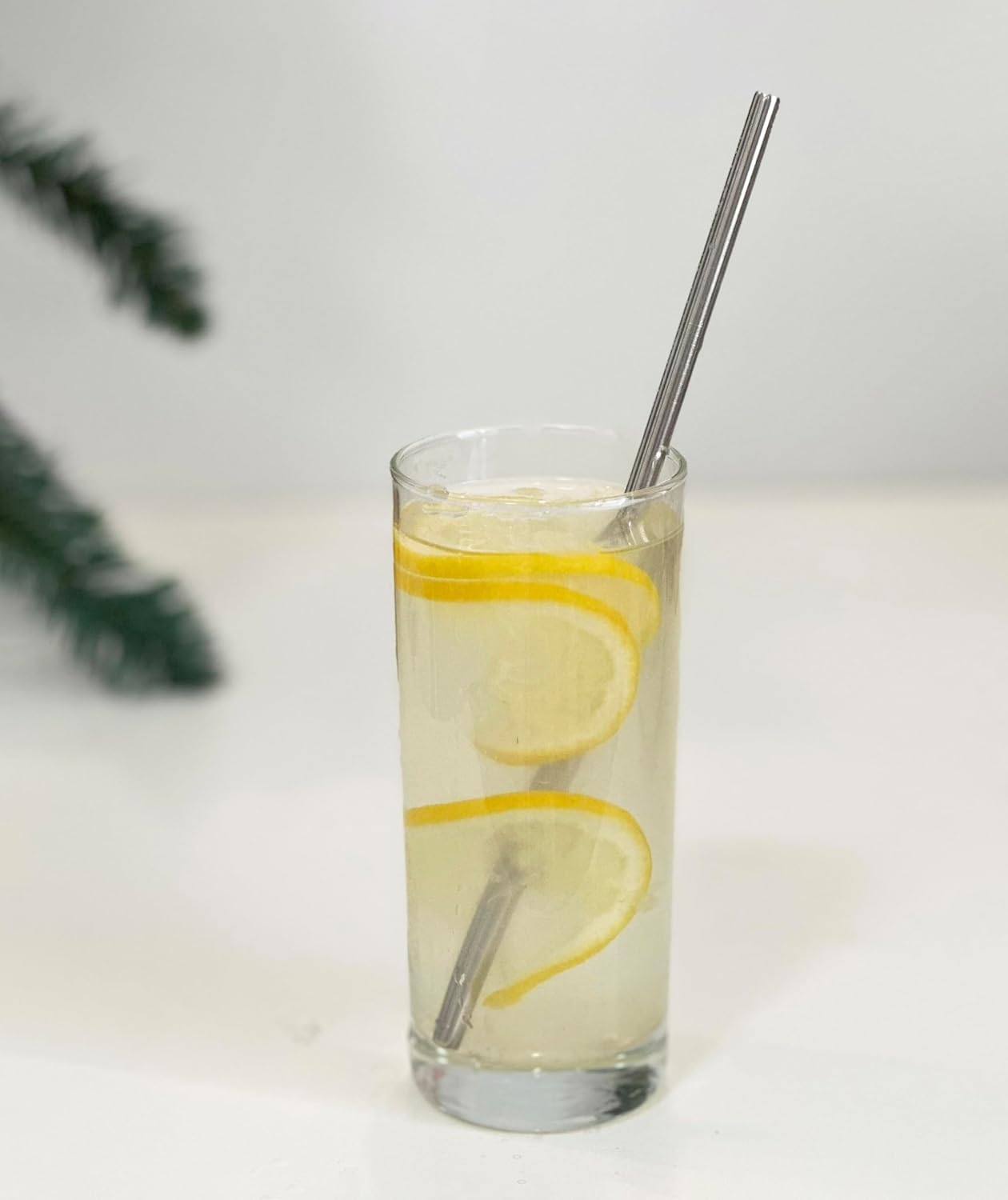 10 Pcs Stainless Steel Straws, Reusable Drinking Straws, 5 Straight + 5 Bent Metal Straws Set With 2 Pcs Cleaning Brushes (Silver, 10.5 Inch)