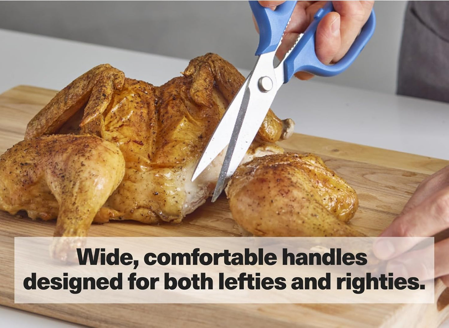 Misen Heavy Duty Kitchen Shears - Comfortable Ambidextrous Scissors for Meat, Poultry, Herbs & More - Easy to Clean - German Stainless Steel - Small | Red