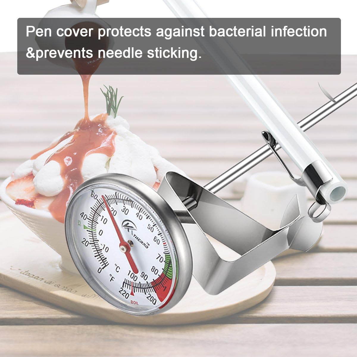 KT THERMO Instand Read 2-Inch Dial Thermometer(2 Pack),Best for The Coffee Drinks,Chocolate Milk Foam