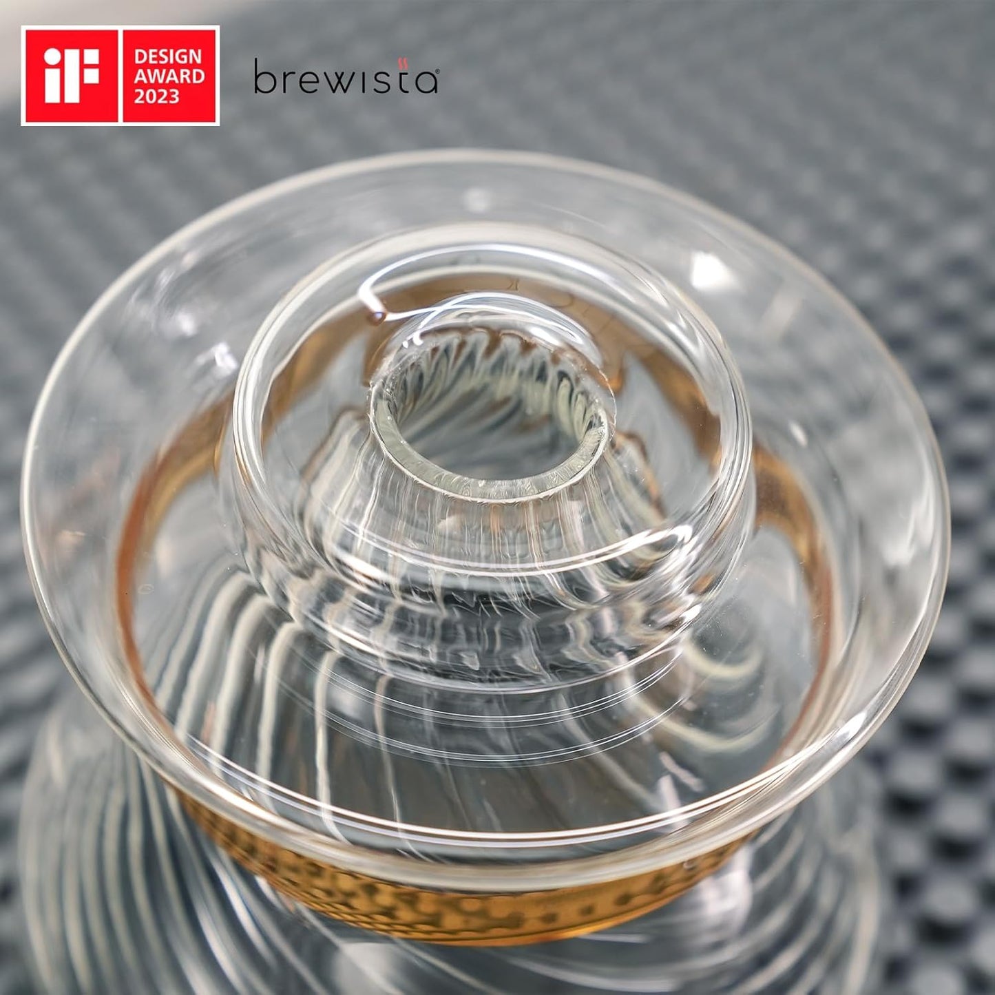 Brewista Tornado Duo Pour Over Coffee Dripper, Insulated Double Wall Glass, Easy-To-Clean Drip Coffee Maker for Home & Office(2-4 Cups)