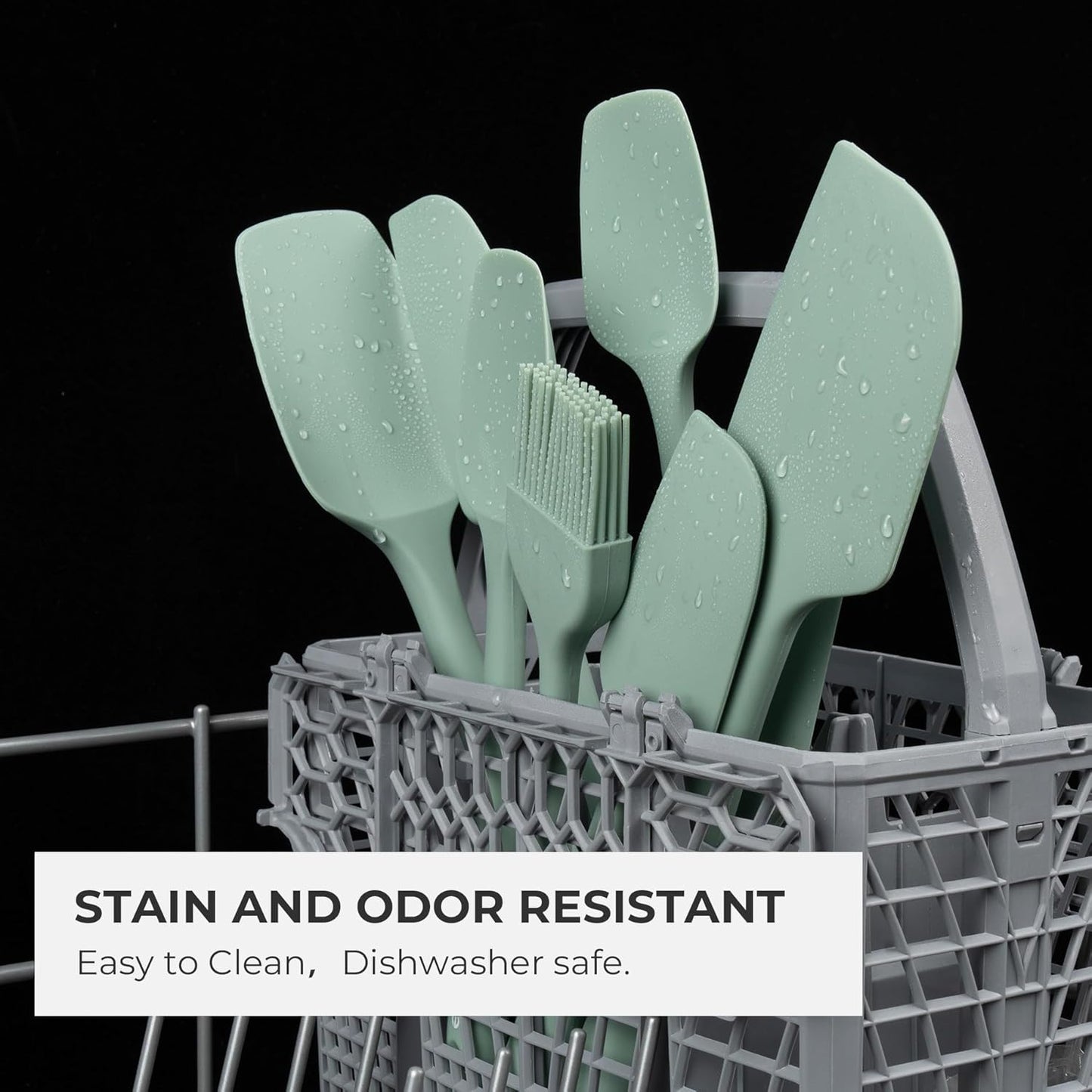 Elihome Mini Silicone Basting Pastry Brush, Cooking Brush for Oil Sauce Butter Marinades, Food Brushes for BBQ Grill Kitchen Baking, Baster Brushes Baste Pastries Cakes Meat Desserts, Food Grade, Sage